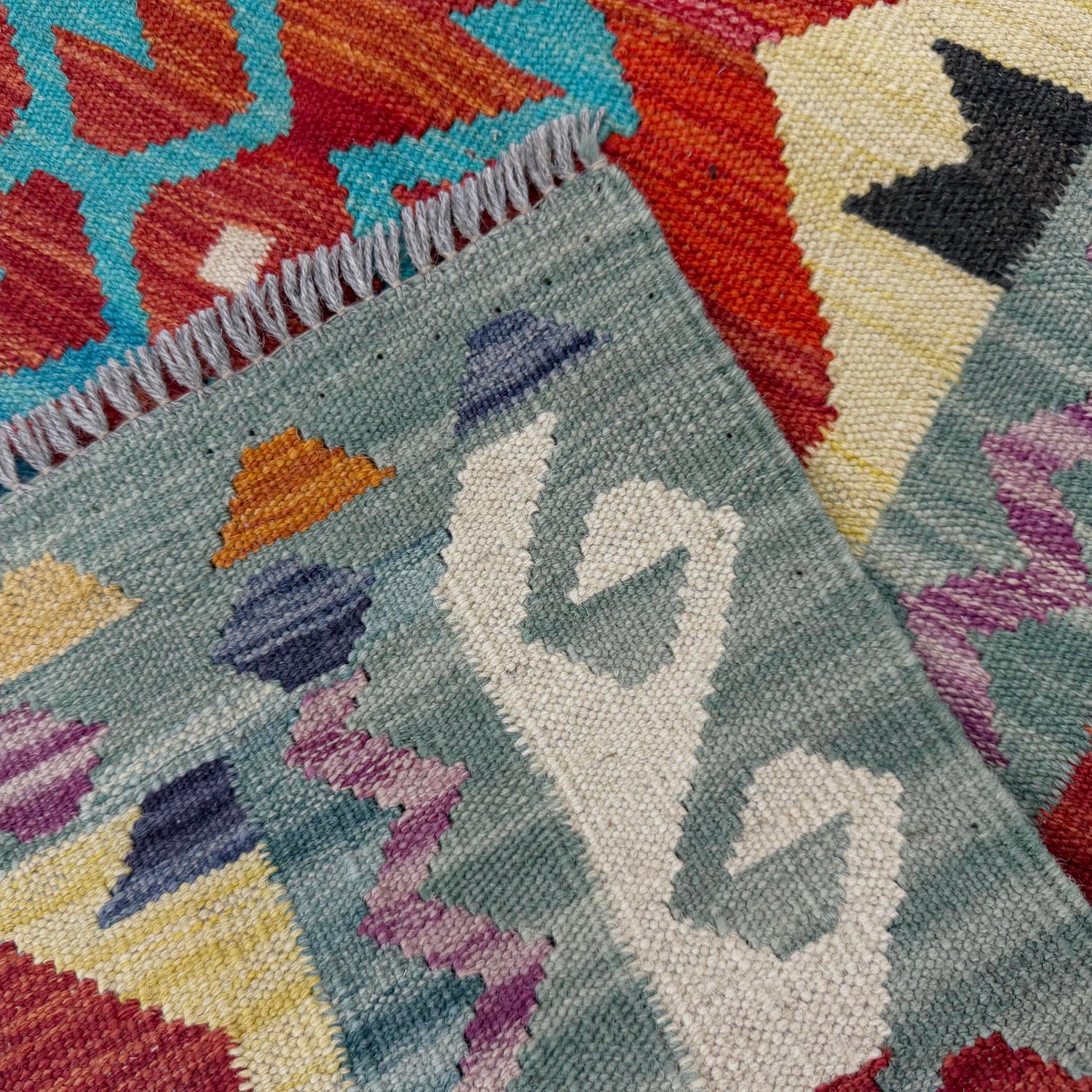 Handmade Vegetable Kilim 2' 8" x 4' 2" (ft) - No. R38952
