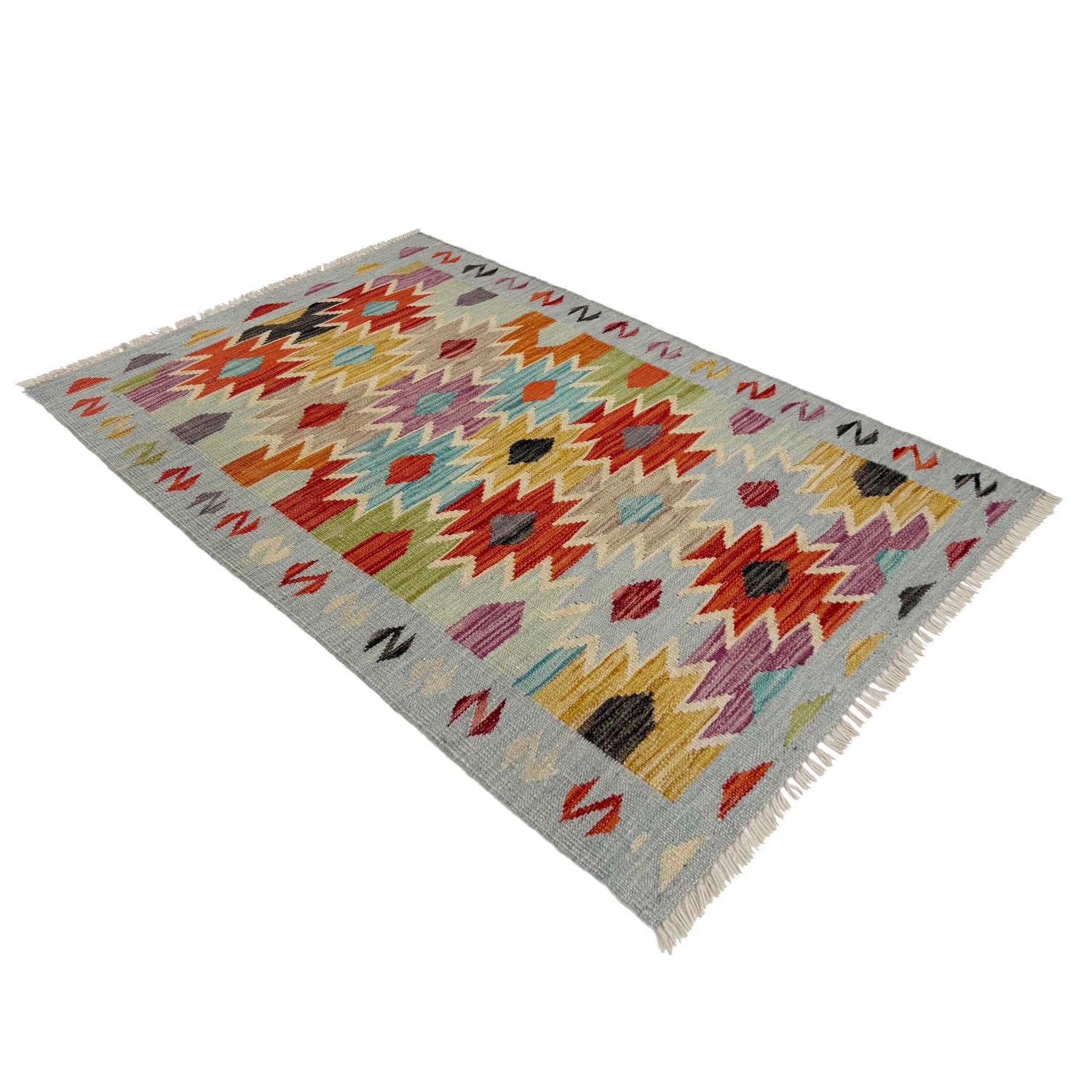 Handmade Vegetable Kelim 2' 6" x 4' 1" (ft) - No. R38955