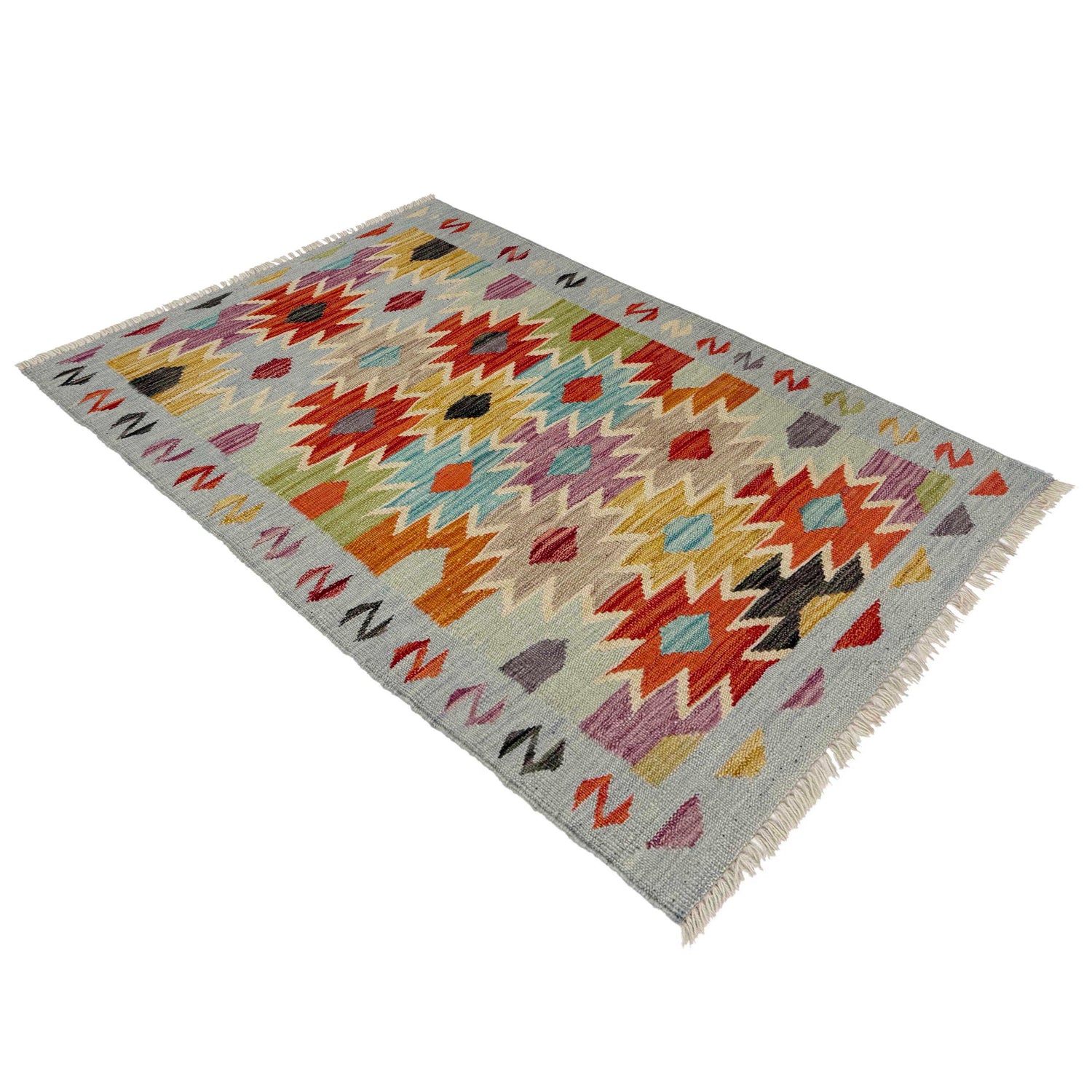 Handmade Vegetable Kelim 2' 6" x 4' 1" (ft) - No. R38955