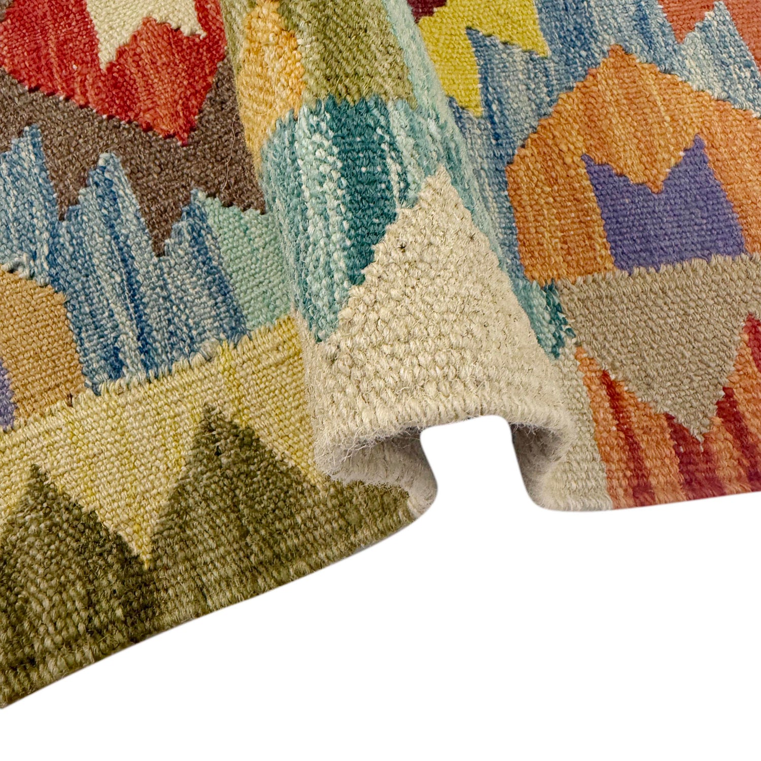 Handmade Vegetable Kilim 2' 8" x 4' 2" (ft) - No. R38956