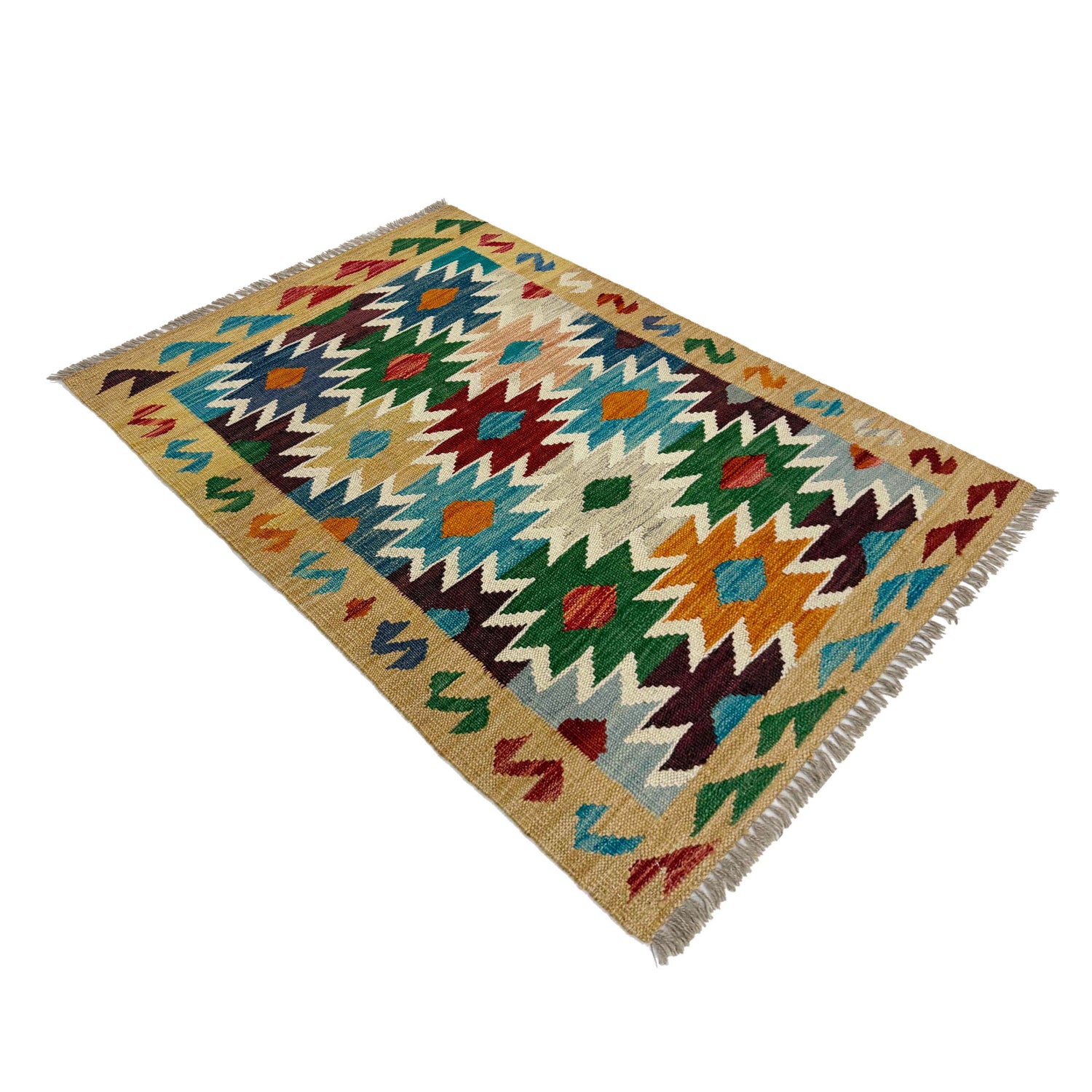 Handmade Vegetable Kelim 2' 6" x 4' 2" (ft) - No. R38957