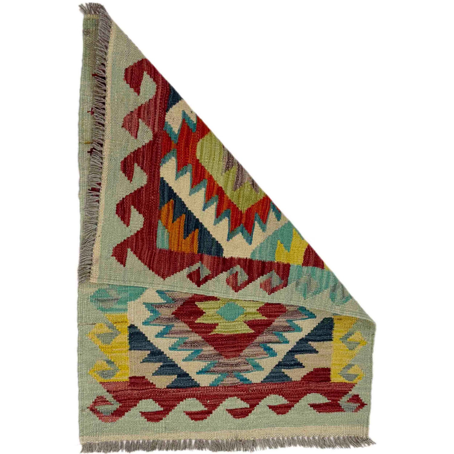 Handmade Vegetable Kilim 1' 11" x 2' 10" (ft) - No. R38971