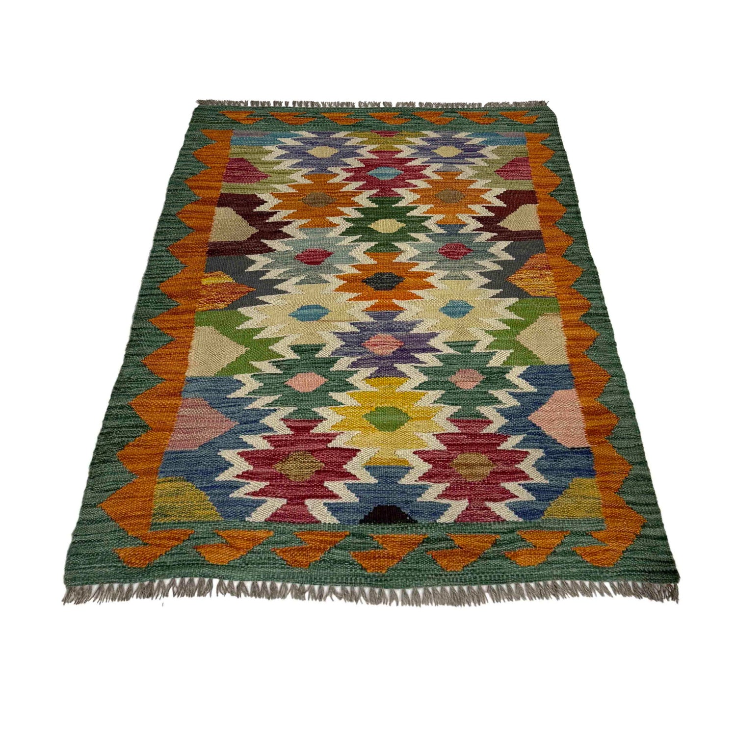 Handmade Vegetable Kelim 2' 9" x 3' 7" (ft) - No. R38976