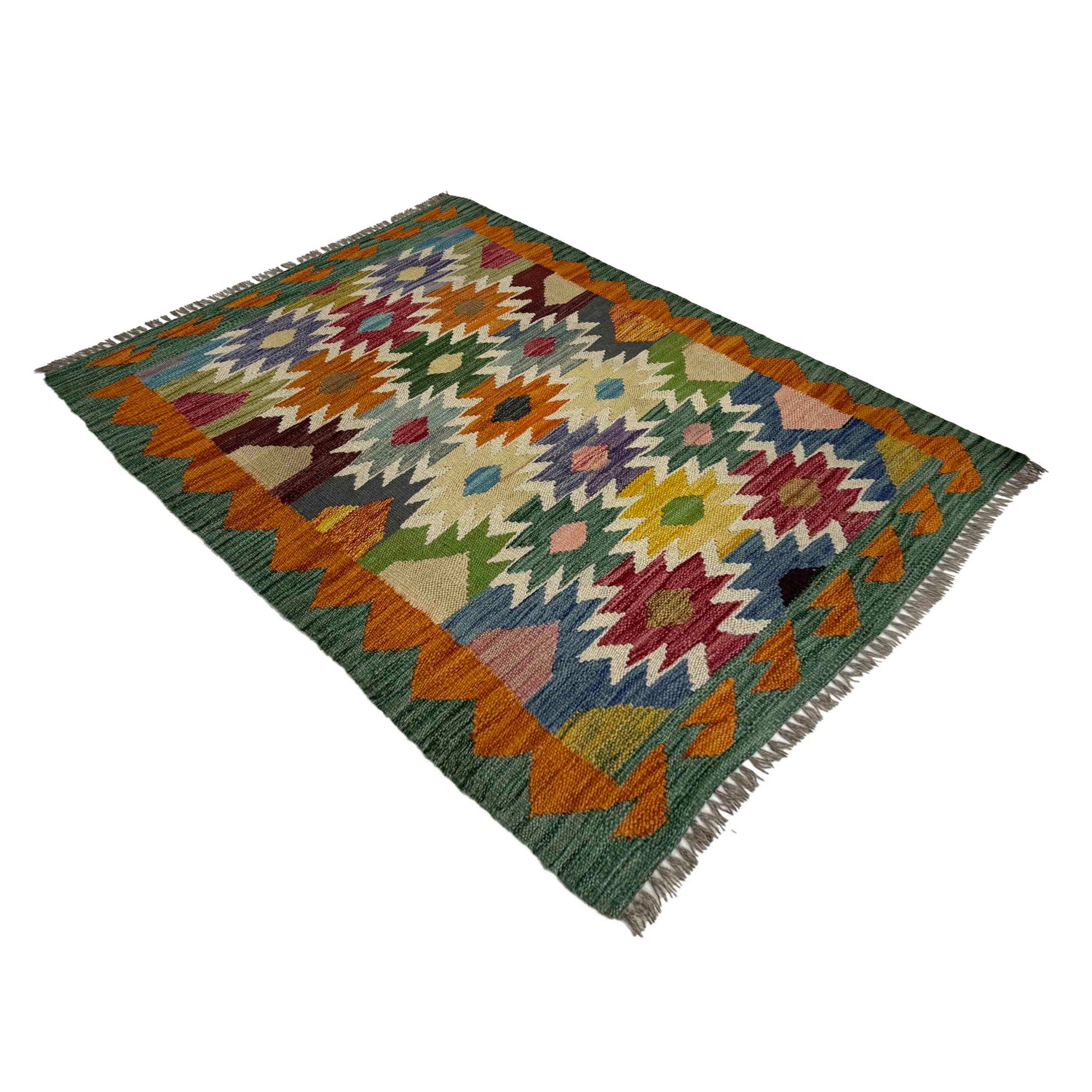 Handmade Vegetable Kelim 2' 9" x 3' 7" (ft) - No. R38976