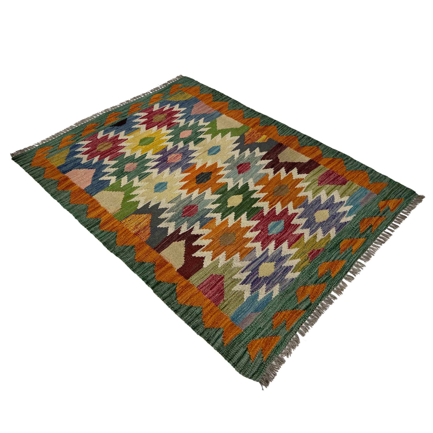 Handmade Vegetable Kelim 2' 9" x 3' 7" (ft) - No. R38976