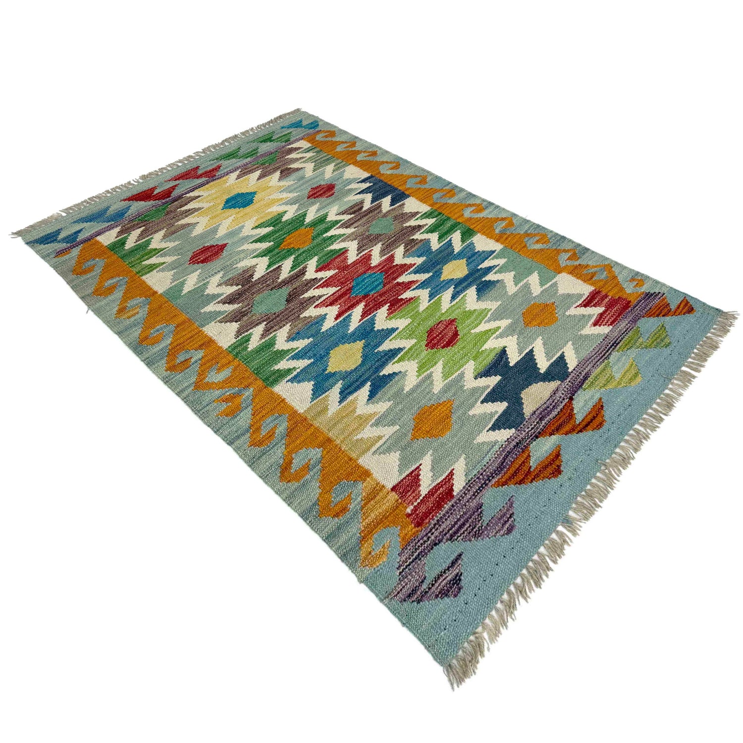 Handmade Vegetable Kilim 2' 7" x 4' 1" (ft) - No. R38977