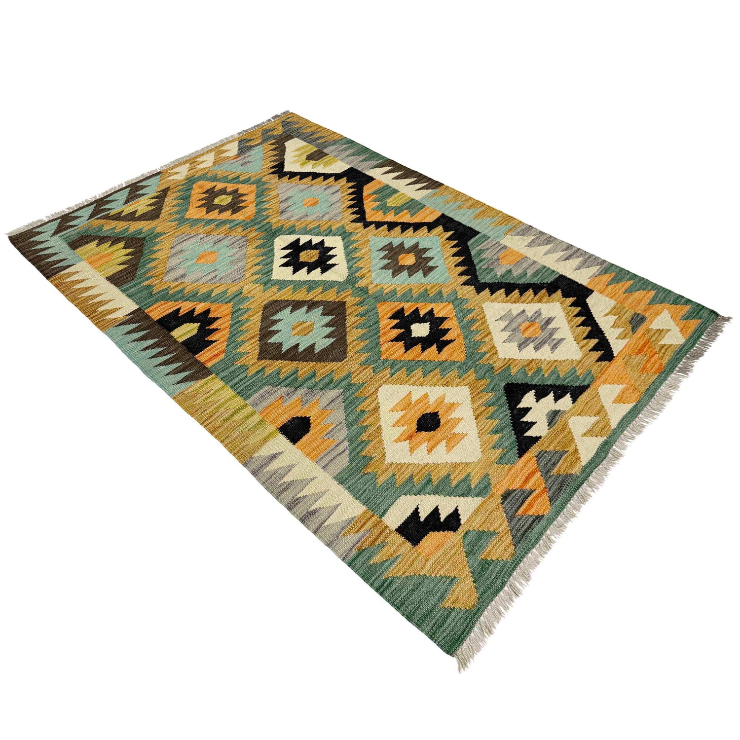 Handmade Vegetable Kilim 3' 4" x 5' 0" (ft) - No. R38986