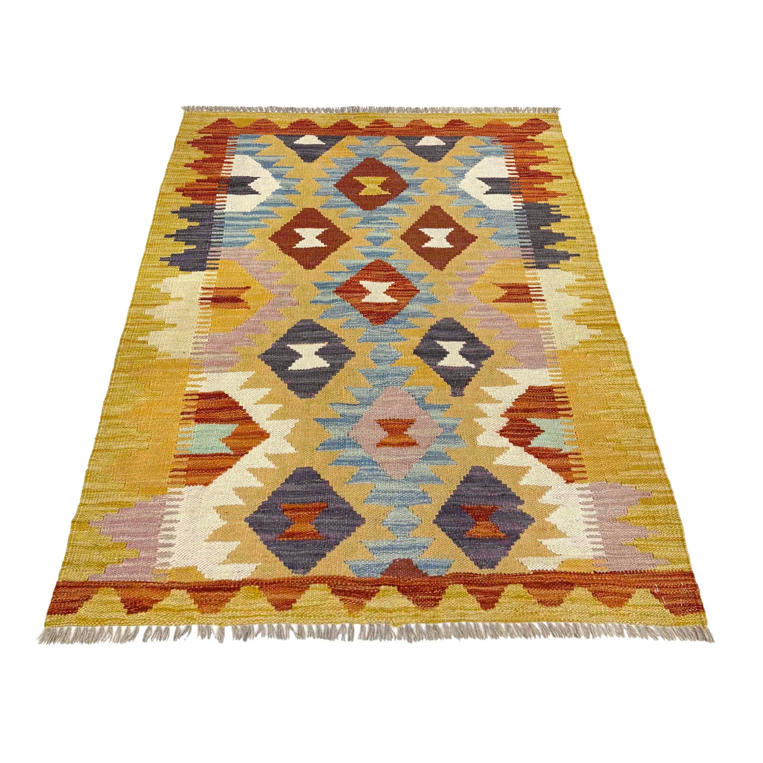 Handmade Vegetable Kelim 2' 10" x 4' 2" (ft) - No. R38987