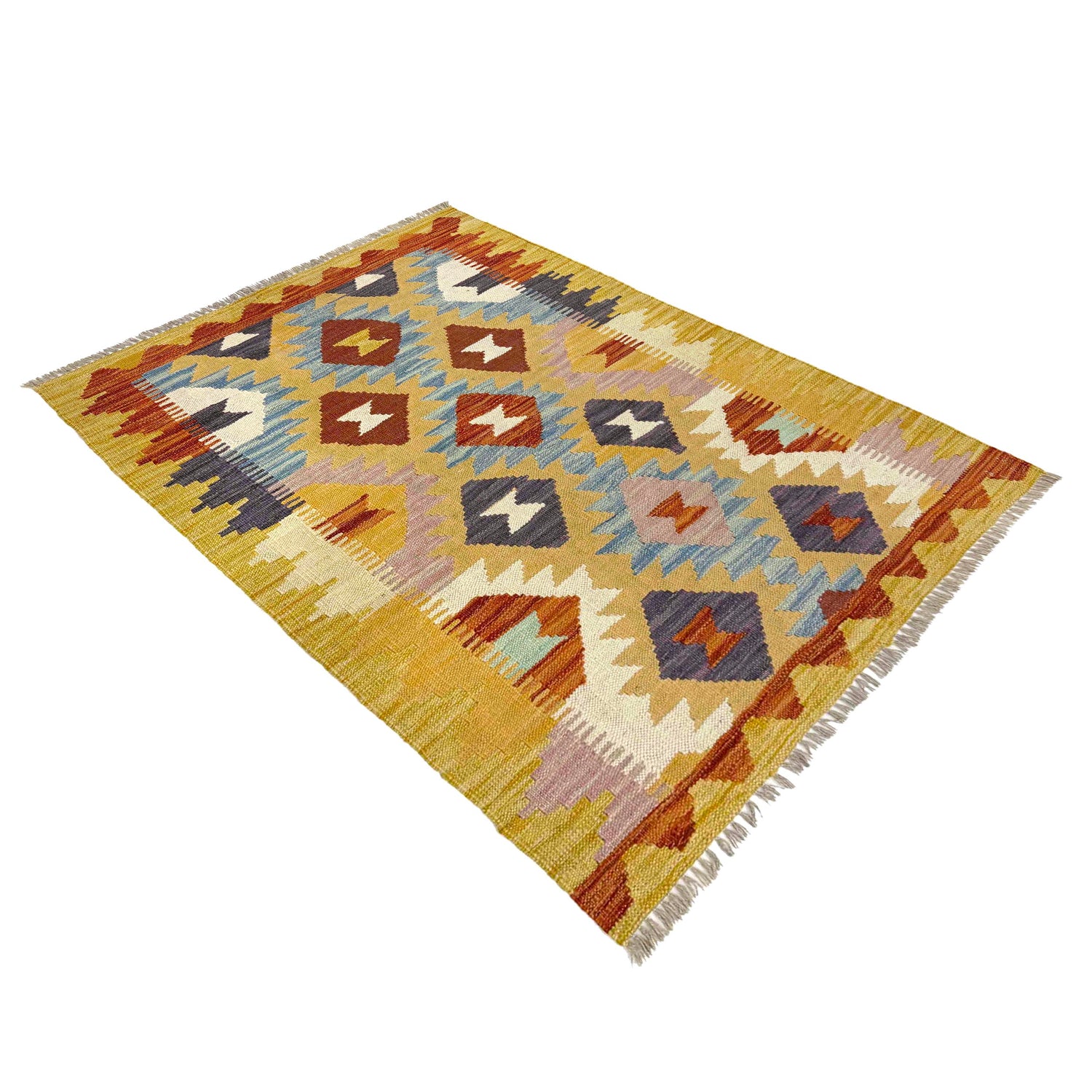 Handmade Vegetable Kelim 2' 10" x 4' 2" (ft) - No. R38987