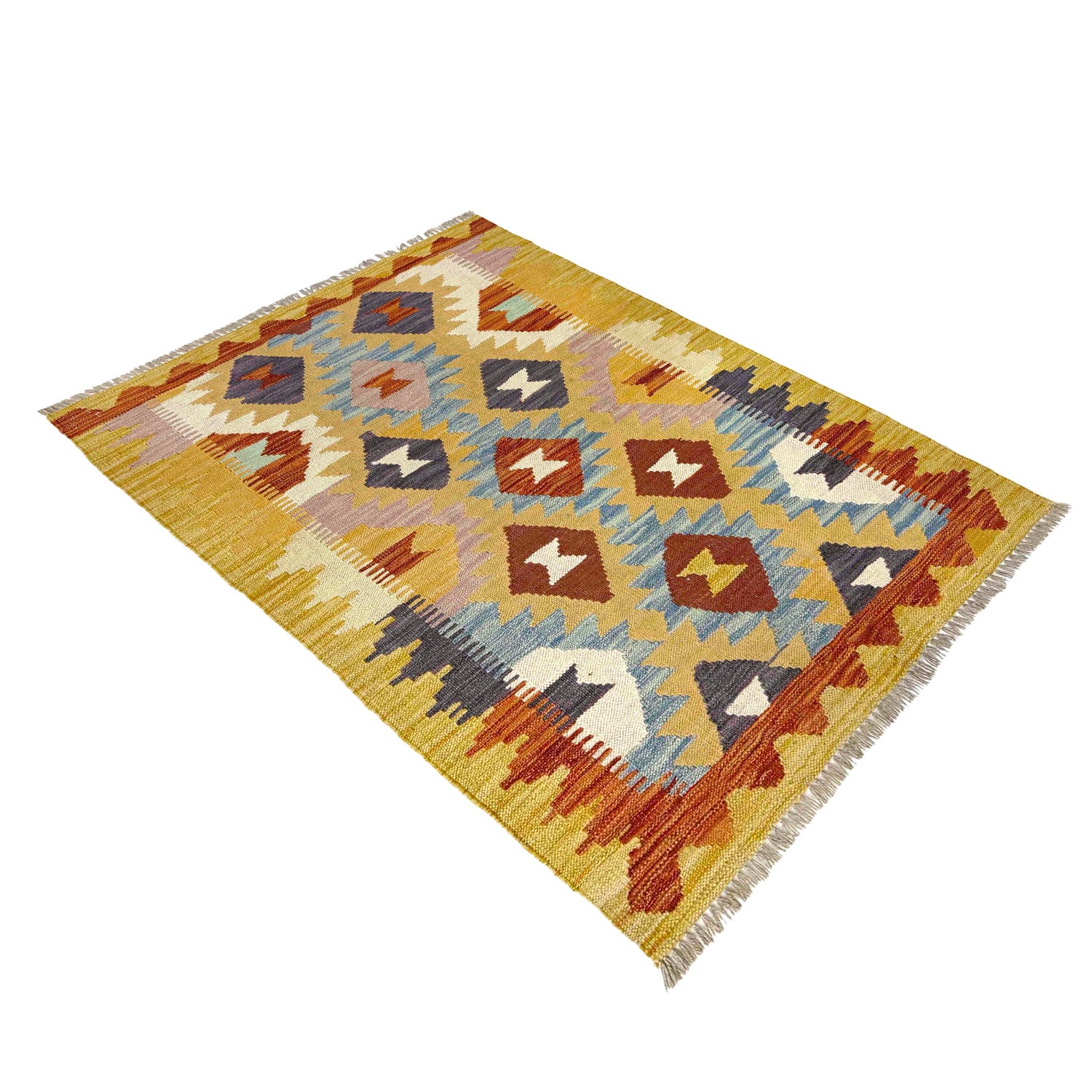 Handmade Vegetable Kelim 2' 10" x 4' 2" (ft) - No. R38987