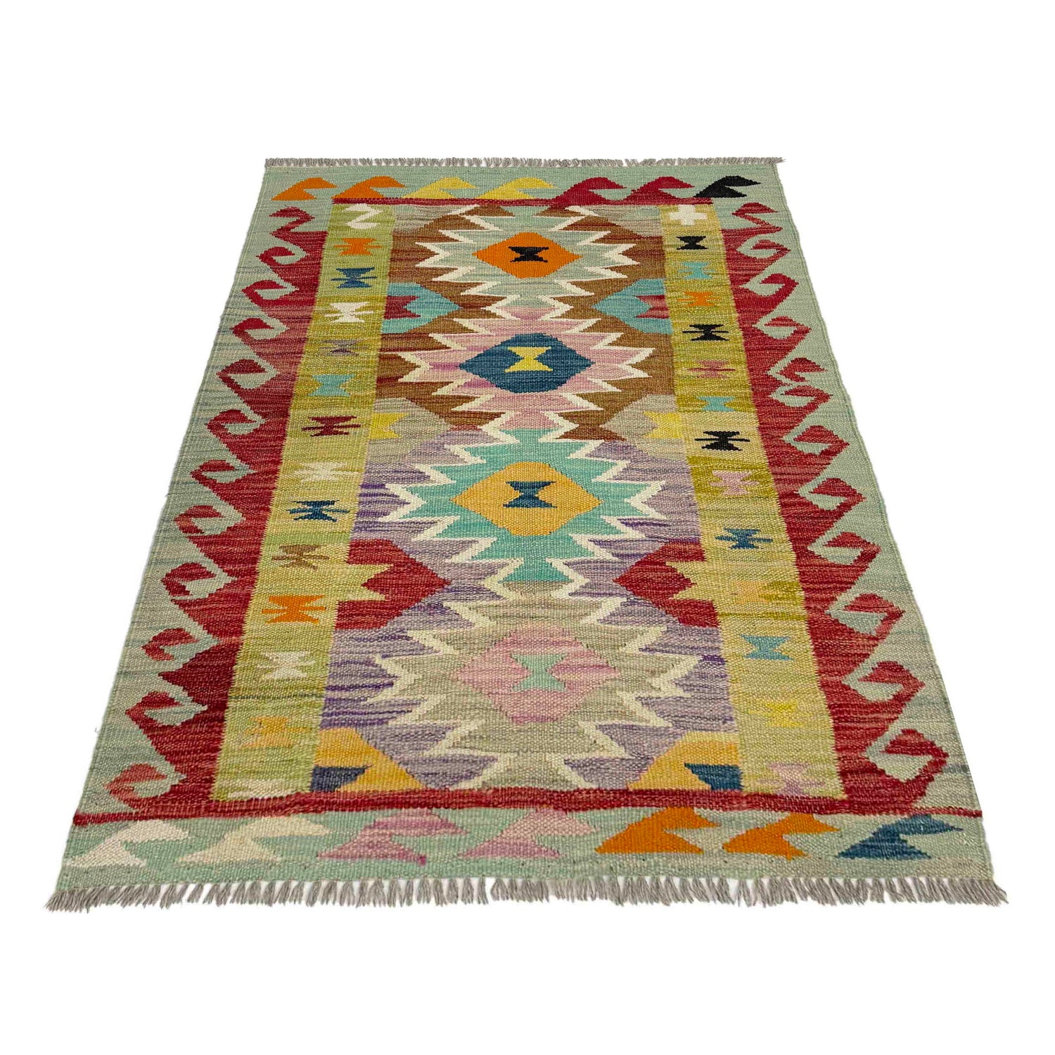 Handmade Vegetable Kilim 2' 9" x 4' 0" (ft) - No. R38988