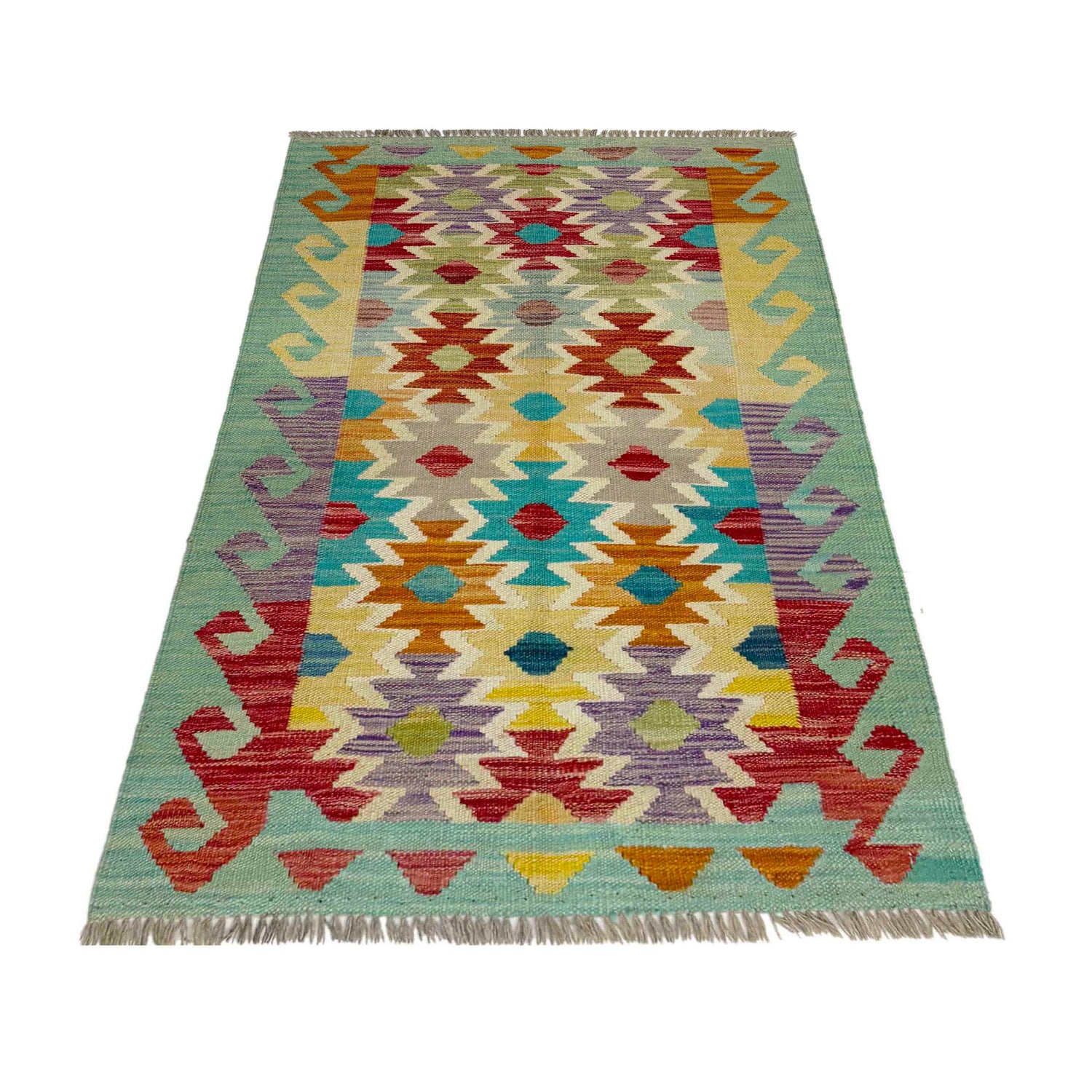 Handmade Vegetable Kelim 2' 7" x 4' 1" (ft) - No. R38989