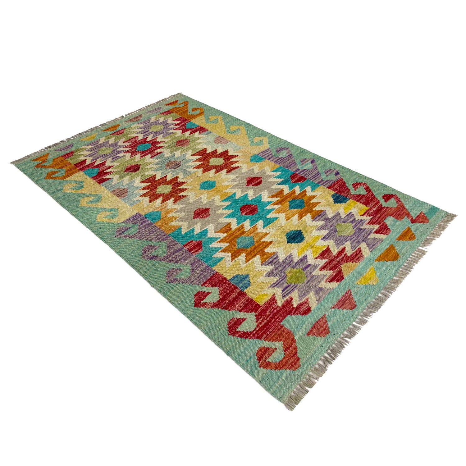 Handmade Vegetable Kelim 2' 7" x 4' 1" (ft) - No. R38989