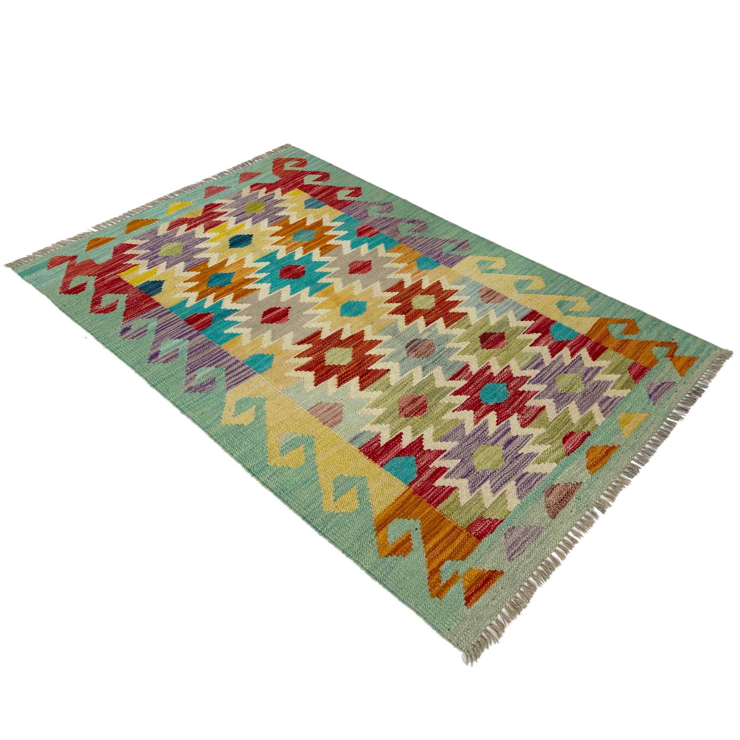 Handmade Vegetable Kelim 2' 7" x 4' 1" (ft) - No. R38989
