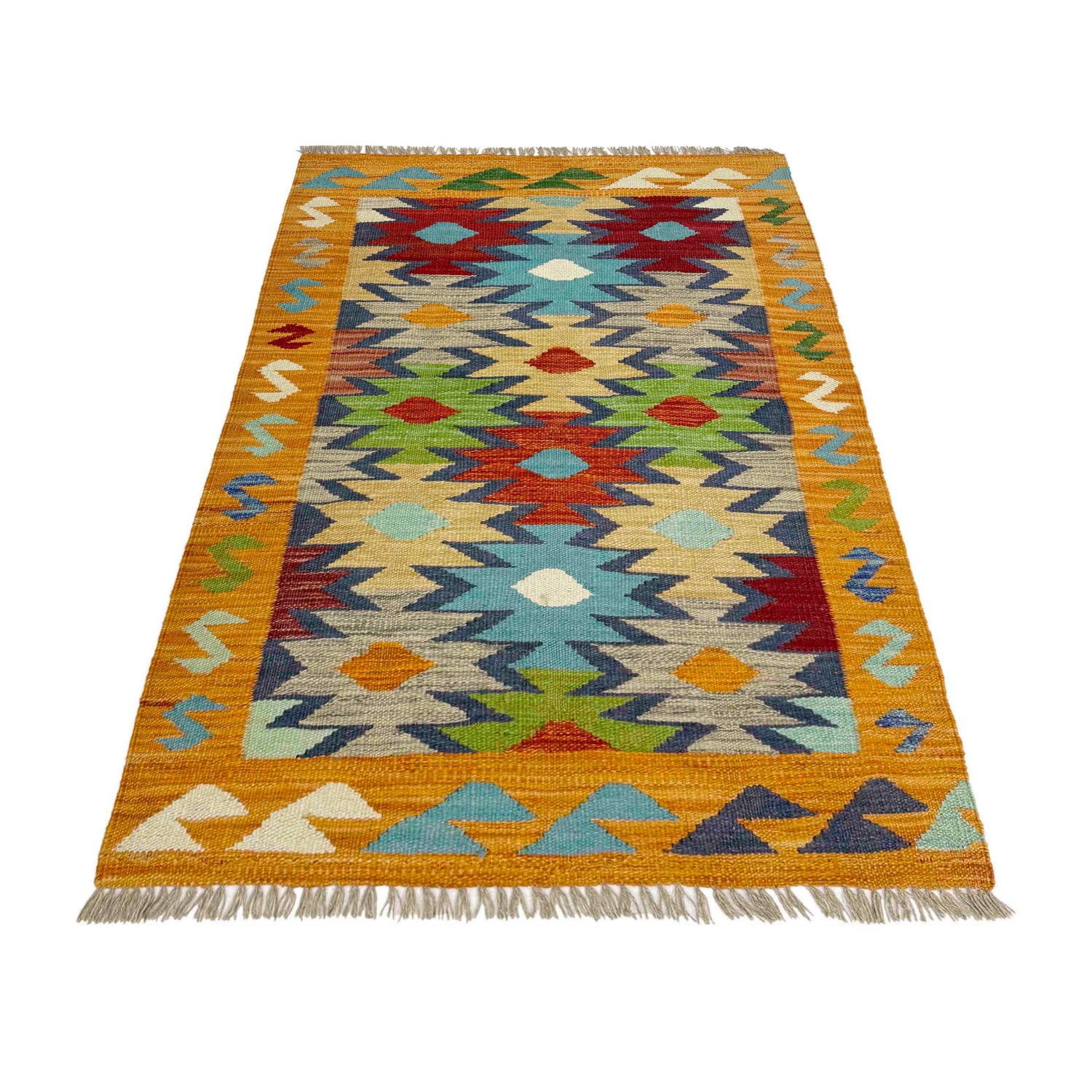 Handmade Vegetable Kilim 2' 7" x 4' 0" (ft) - No. R38990
