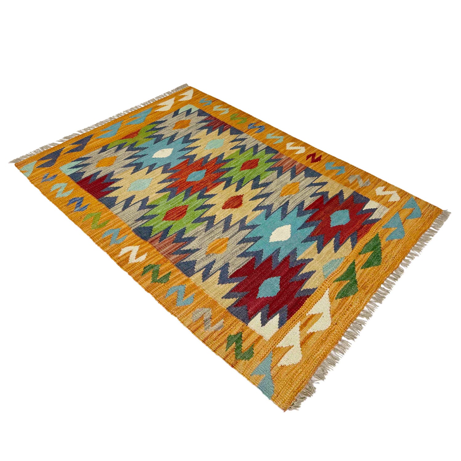 Handmade Vegetable Kilim 2' 7" x 4' 0" (ft) - No. R38990