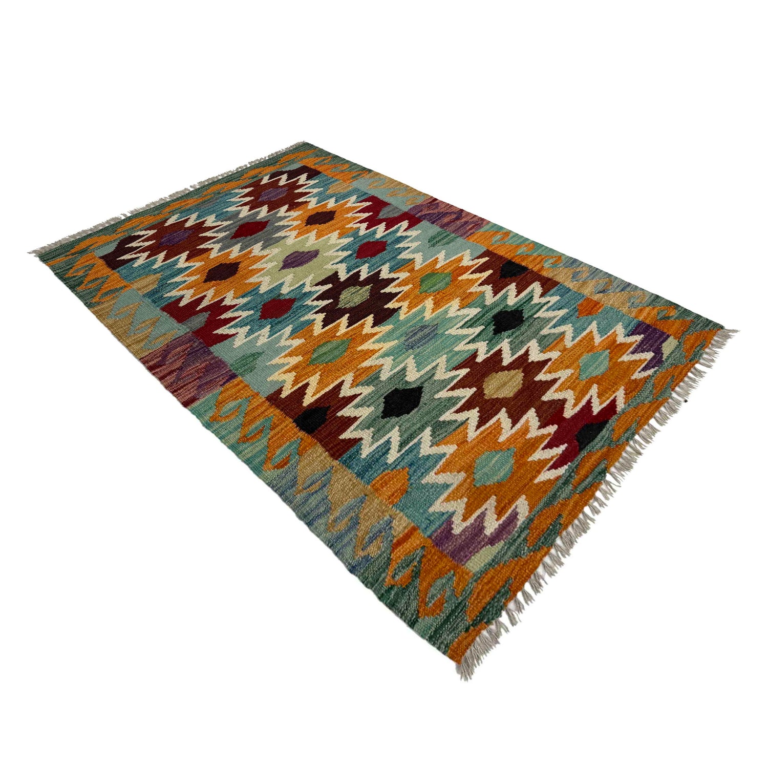Handmade Vegetable Kilim 2' 7" x 3' 11" (ft) - No. R38992