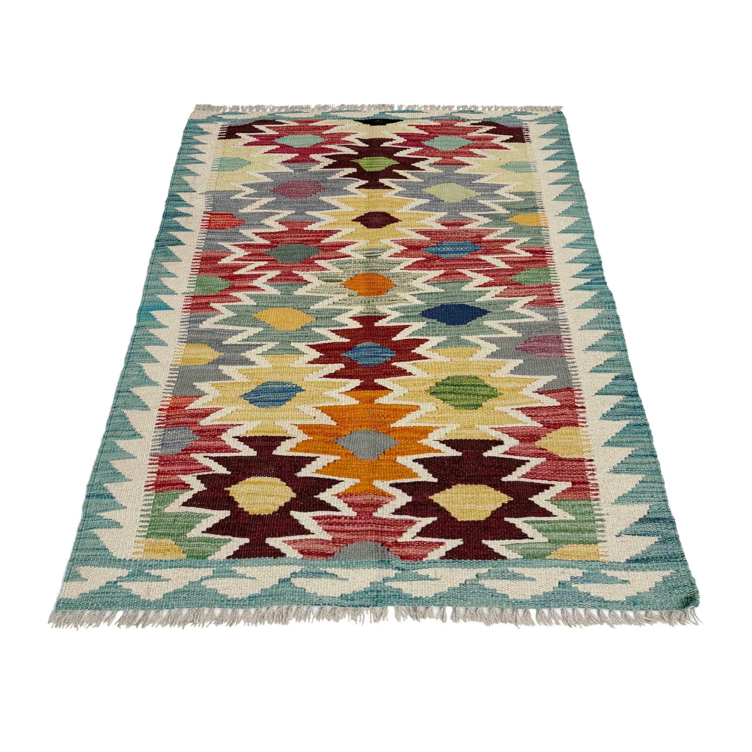 Handmade Vegetable Kelim 2' 8" x 3' 11" (ft) - No. R38993
