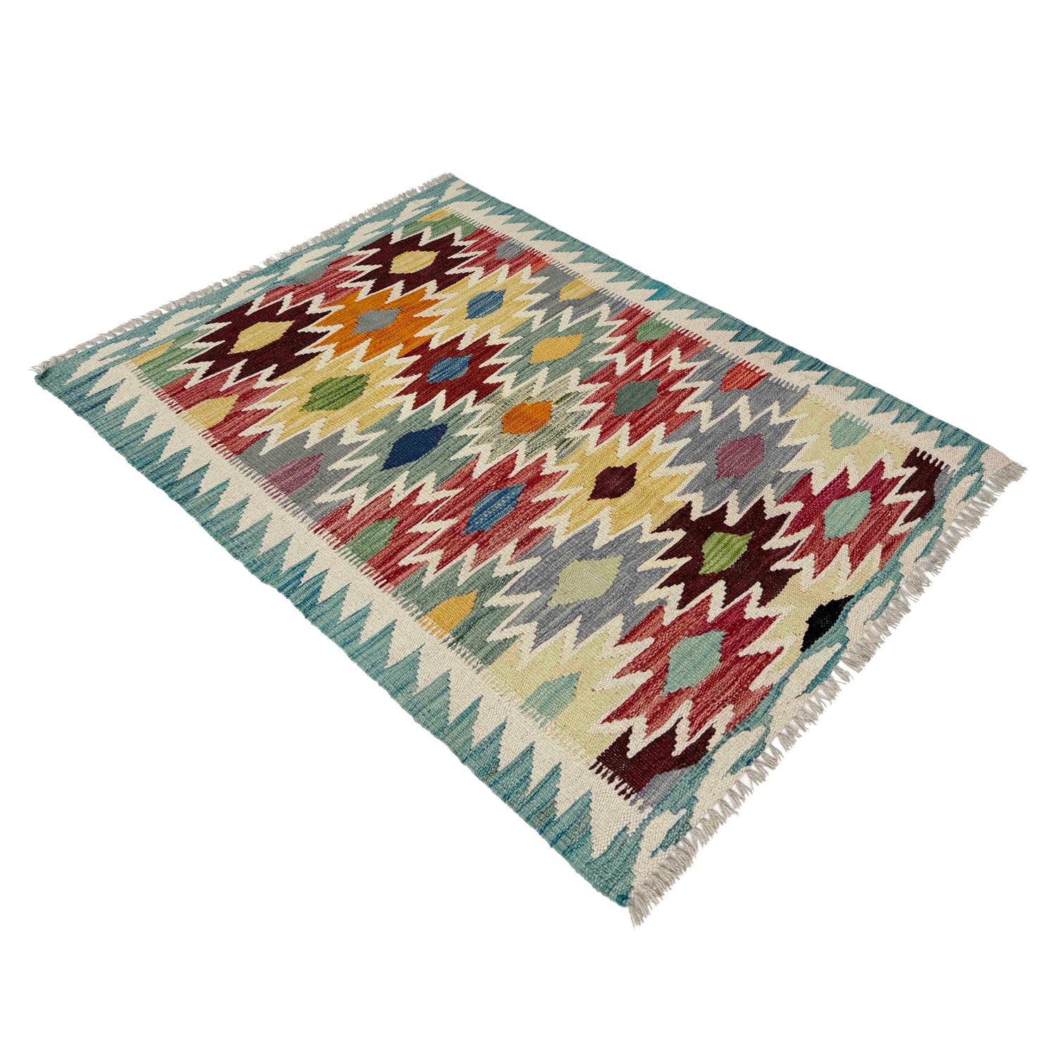 Handmade Vegetable Kelim 2' 8" x 3' 11" (ft) - No. R38993