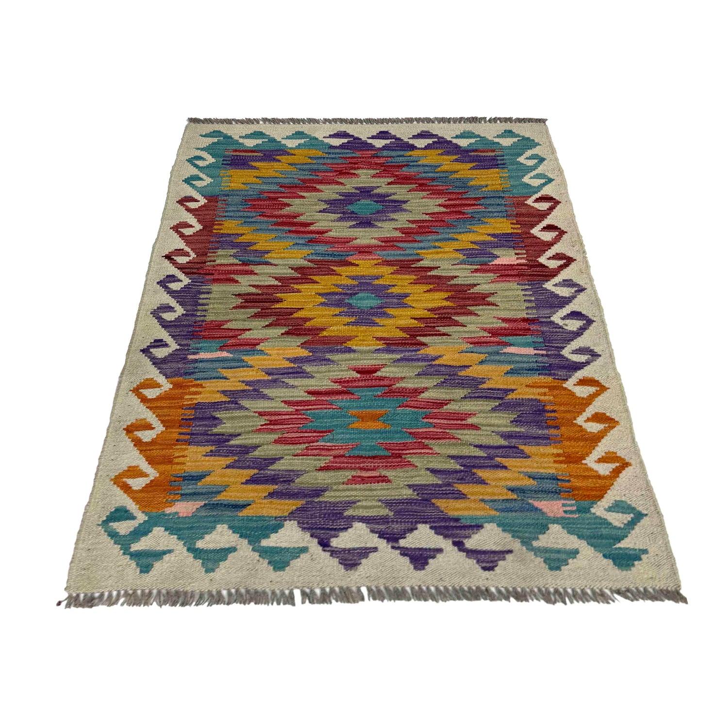 Handmade Vegetable Kilim 2' 7" x 3' 10" (ft) - No. R38995