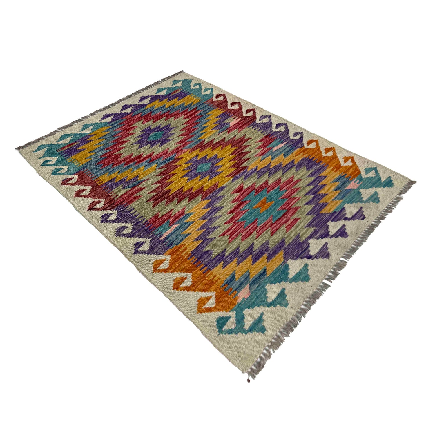Handmade Vegetable Kilim 2' 7" x 3' 10" (ft) - No. R38995