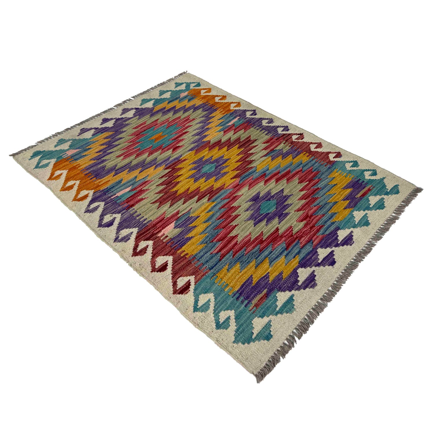 Handmade Vegetable Kilim 2' 7" x 3' 10" (ft) - No. R38995