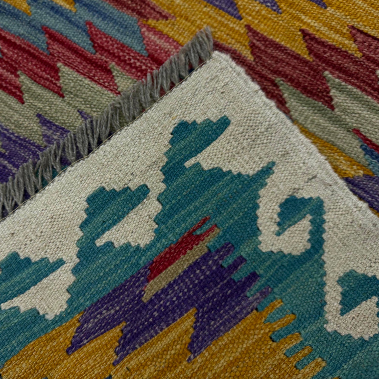 Handmade Vegetable Kilim 2' 7" x 3' 10" (ft) - No. R38995