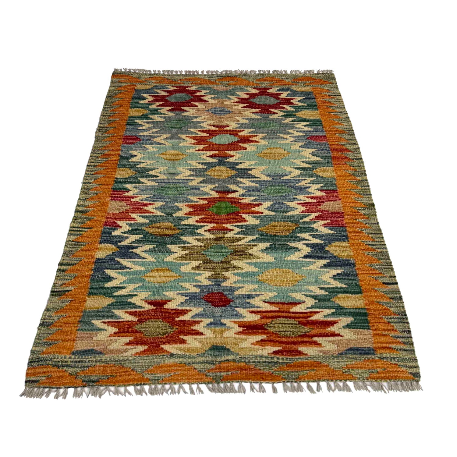 Handmade Vegetable Kelim 2' 7" x 3' 10" (ft) - No. R38996