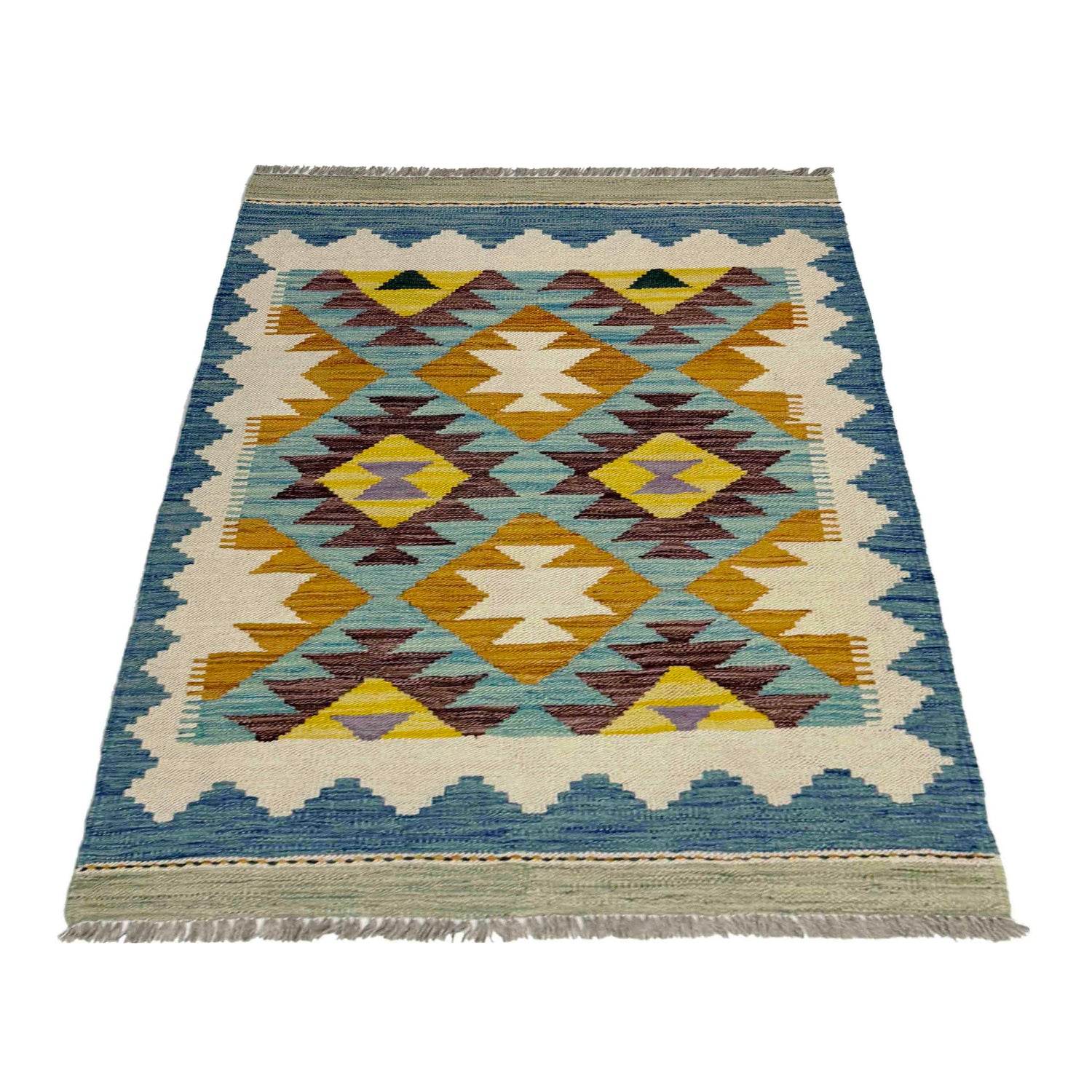 Handmade Vegetable Kilim 2' 10" x 3' 11" (ft) - No. R38997