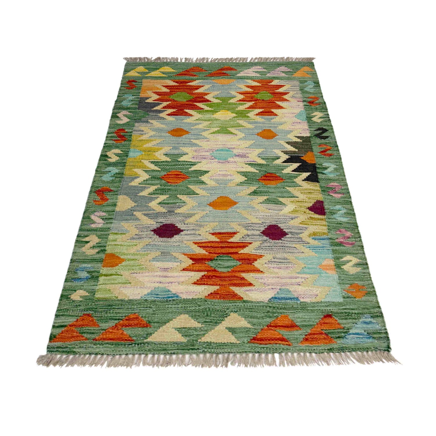 Handmade Vegetable Kelim 2' 7" x 4' 0" (ft) - No. R38998
