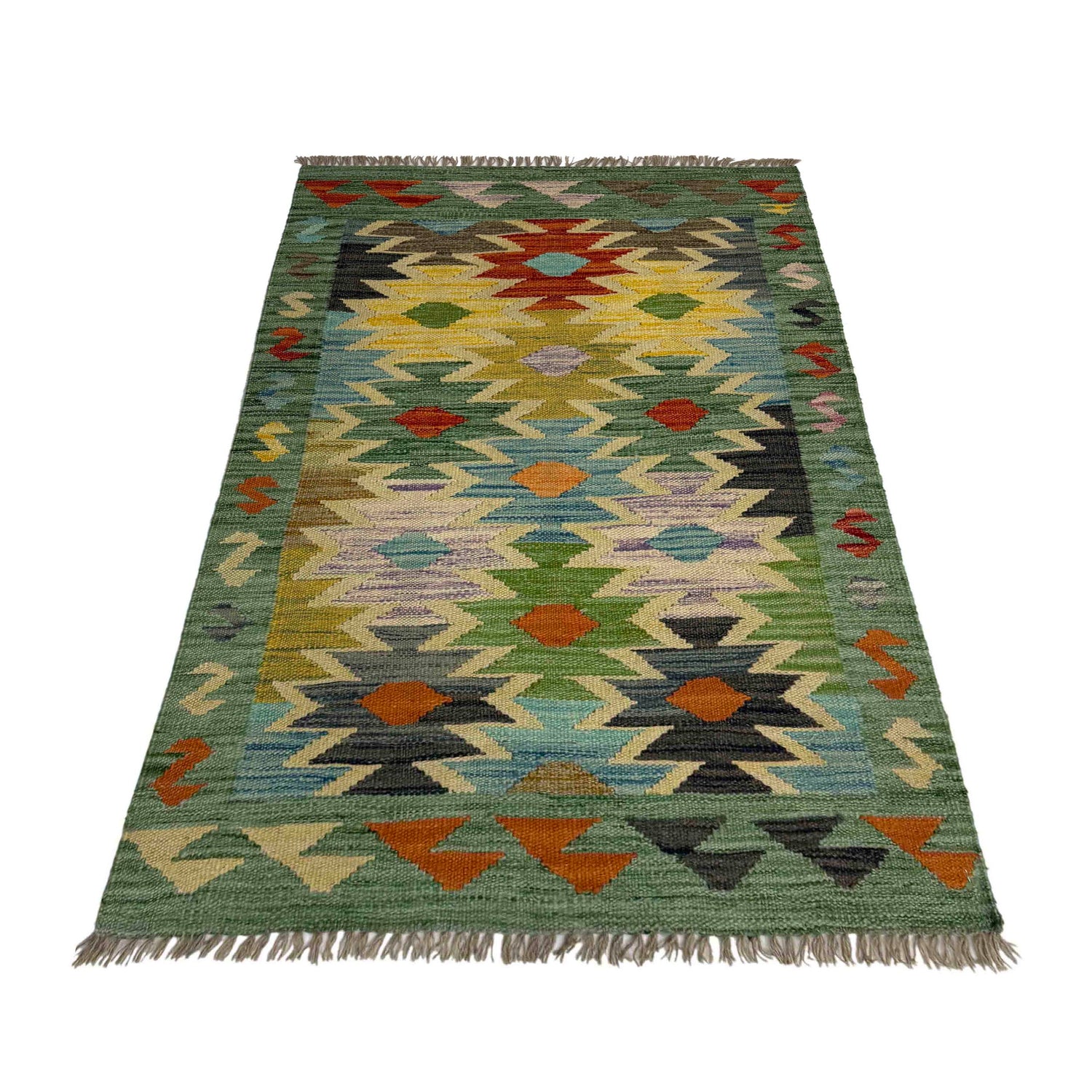 Handmade Vegetable Kilim 2' 7" x 4' 1" (ft) - No. R38999