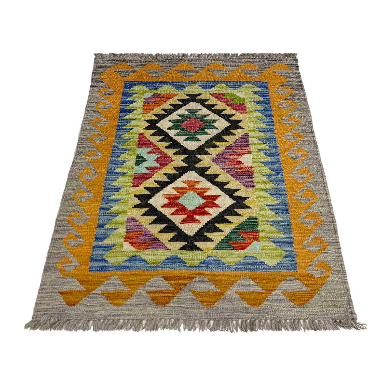 Handmade Vegetable Kilim 2' 7" x 3' 11" (ft) - No. R39000