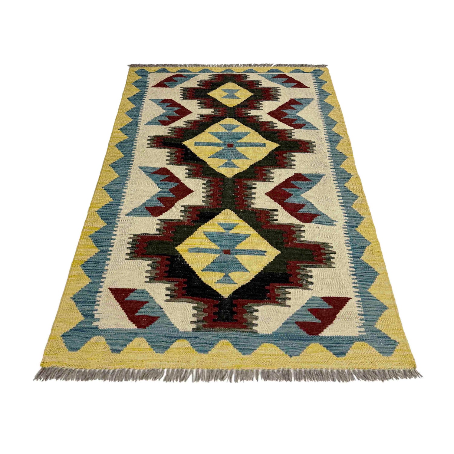 Handmade Vegetable Kilim 2' 9" x 4' 2" (ft) - No. R39004