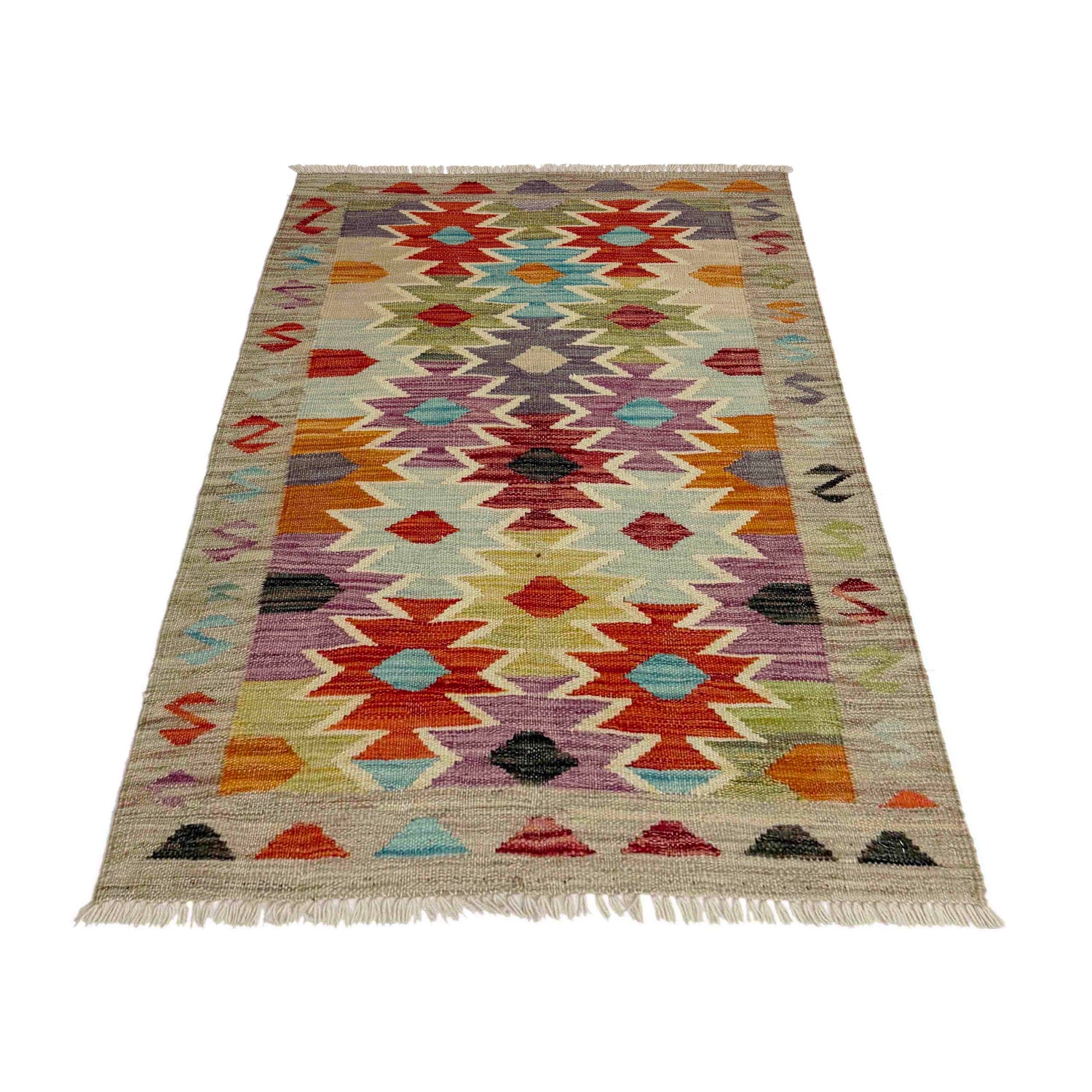 Handmade Vegetable Kelim 2' 7" x 4' 0" (ft) - No. R39005