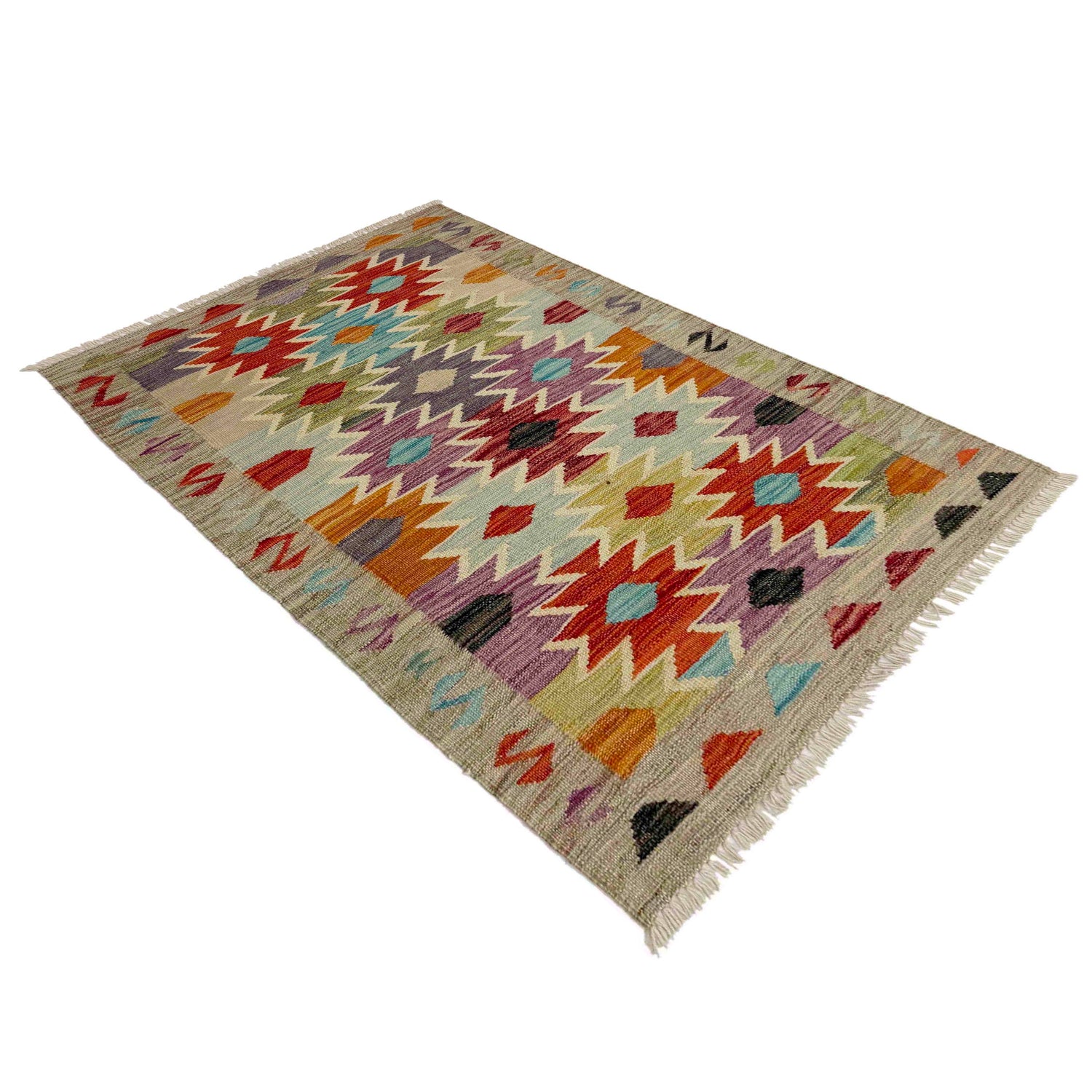 Handmade Vegetable Kelim 2' 7" x 4' 0" (ft) - No. R39005