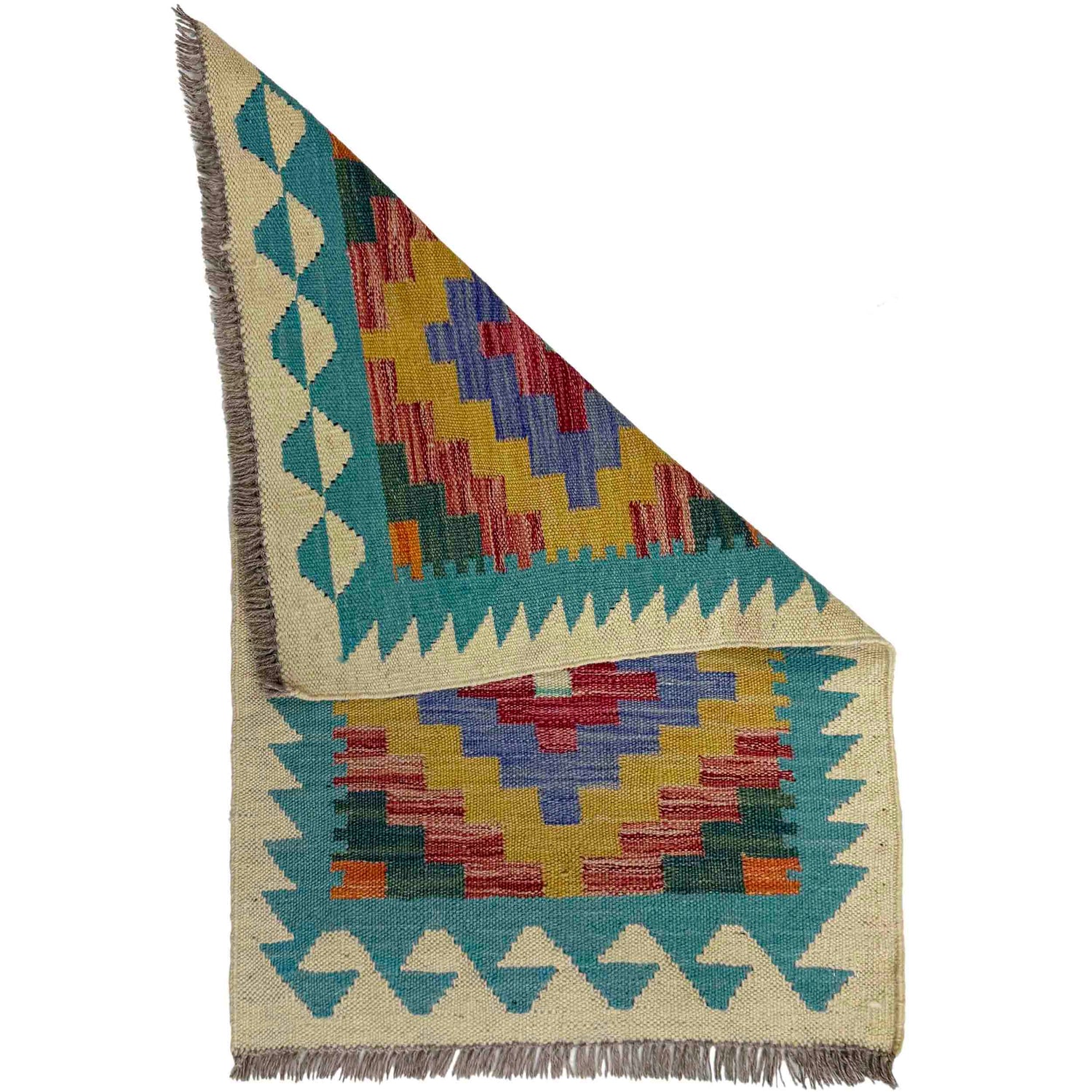 Handmade Vegetable Kelim 1' 11" x 2' 11" (ft) - No. R39022