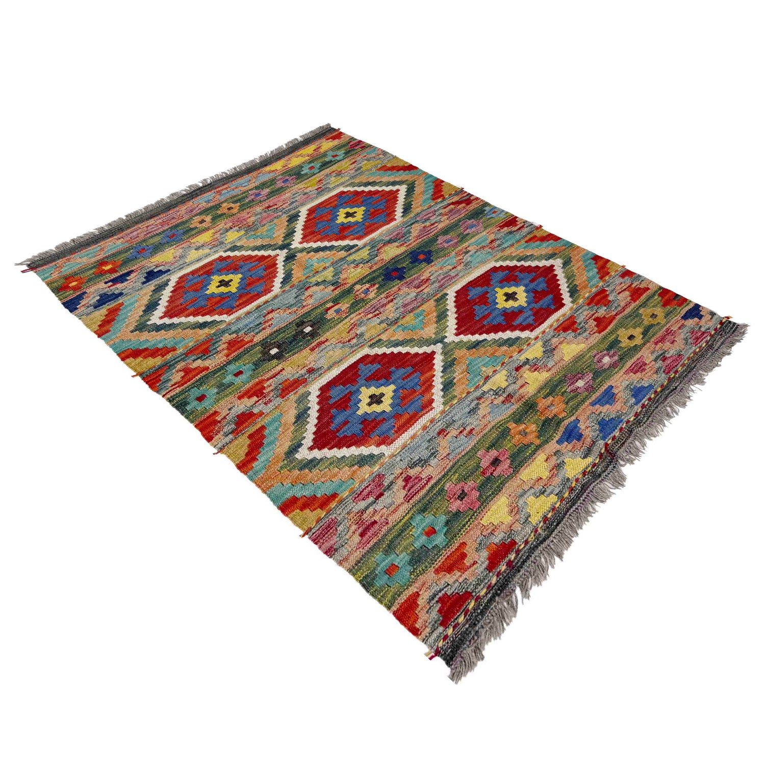 Handmade Vegetable Kilim 3' 4" x 4' 10" (ft) - No. R39027