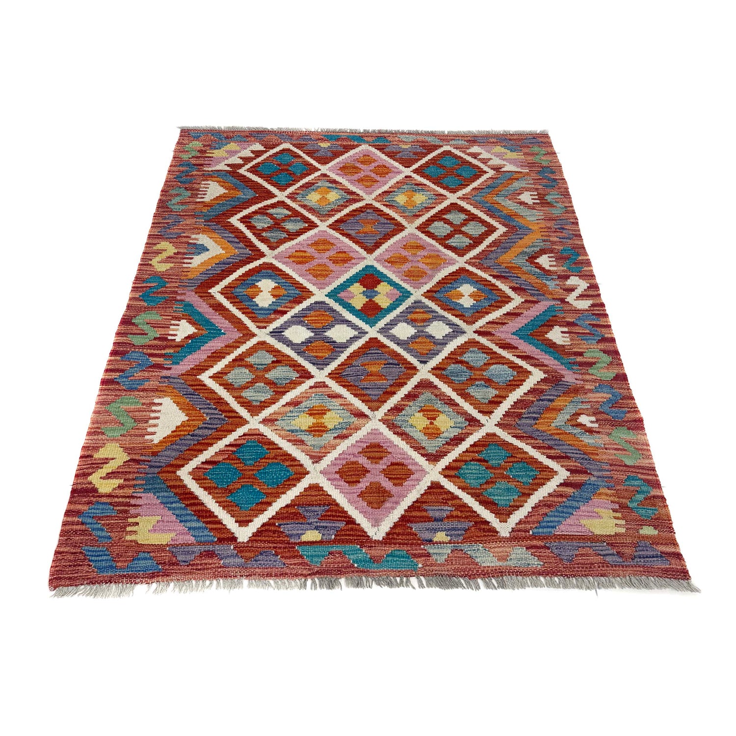 Handmade Vegetable Kelim 3' 6" x 4' 11" (ft) - No. R39032