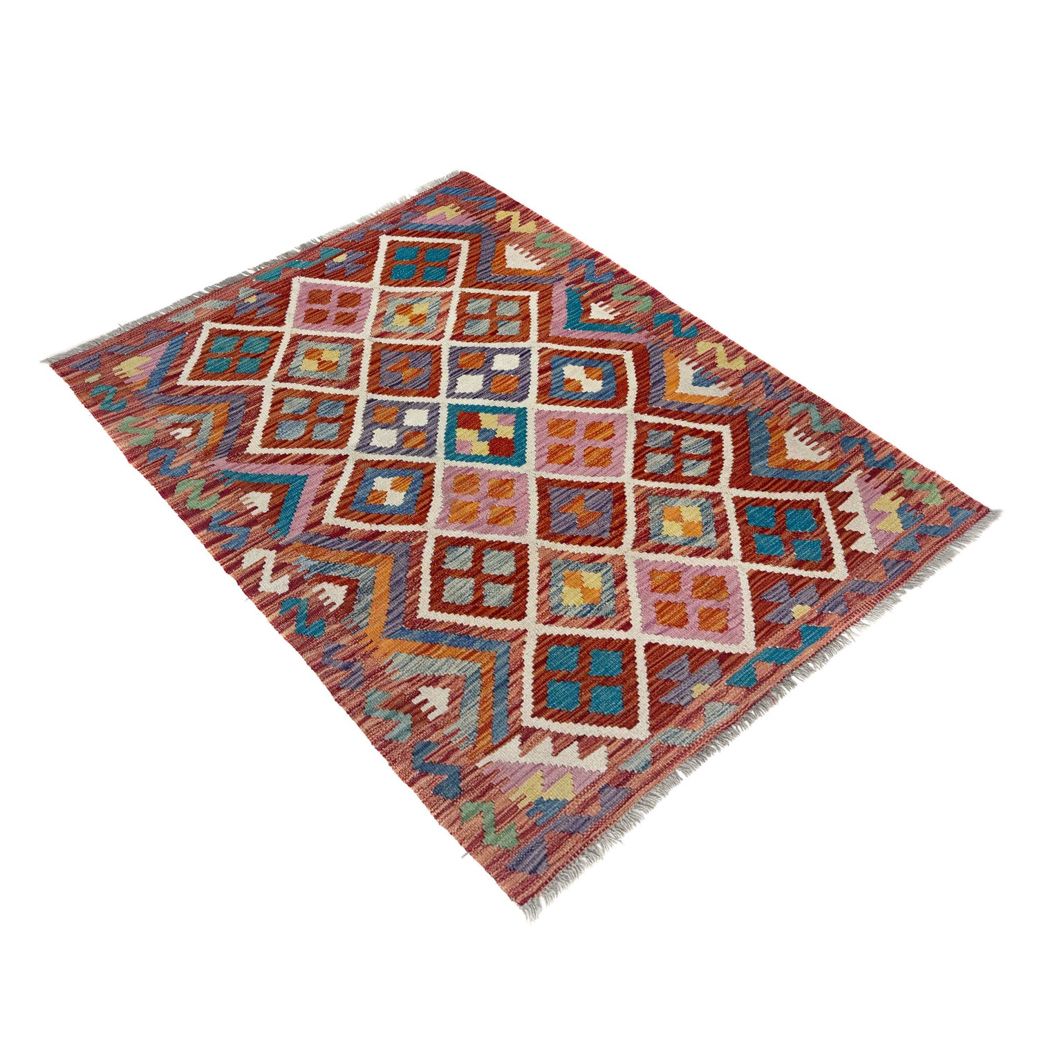 Handmade Vegetable Kelim 3' 6" x 4' 11" (ft) - No. R39032