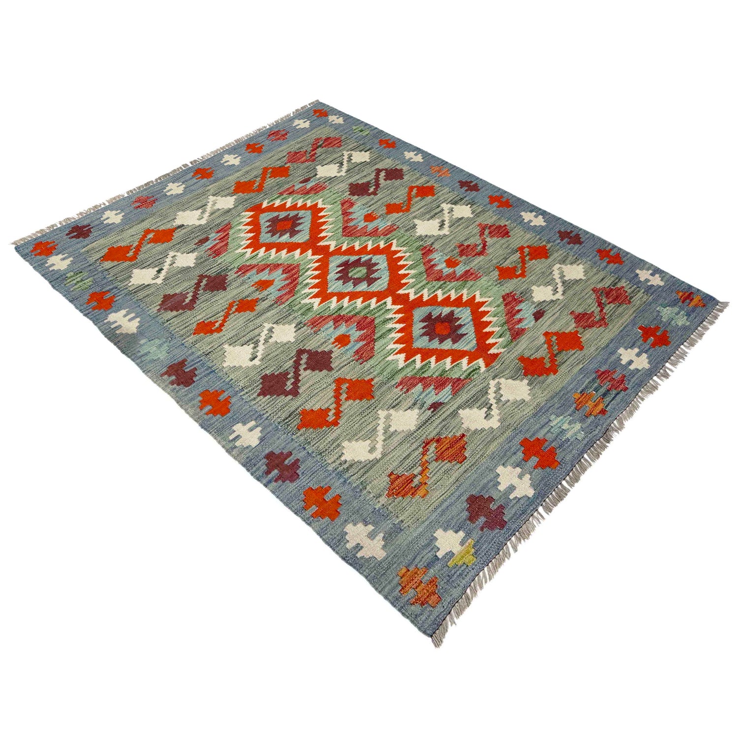 Handmade Vegetable Kelim 3' 9" x 5' 0" (ft) - No. R39033