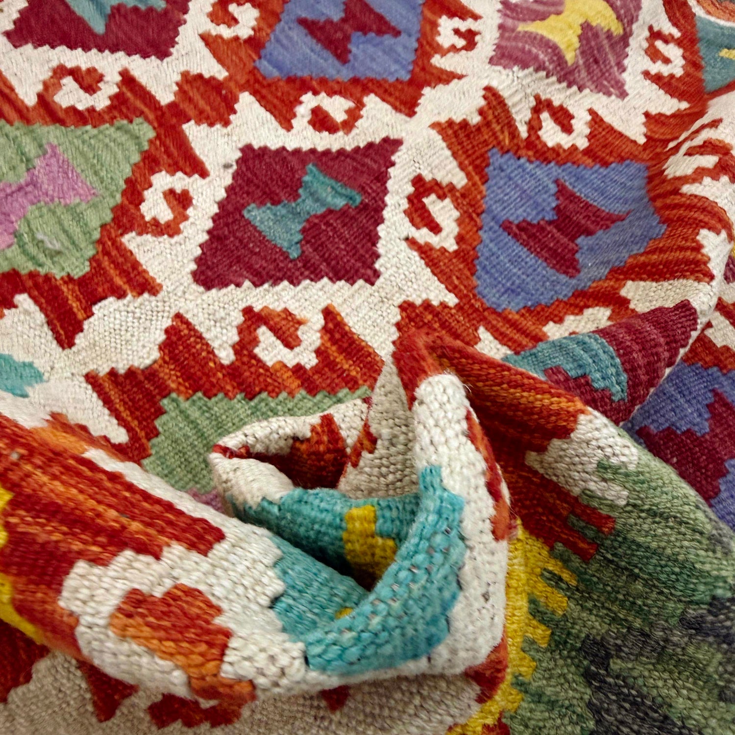 Handmade Vegetable Kilim 3' 3" x 4' 10" (ft) - No. R39034