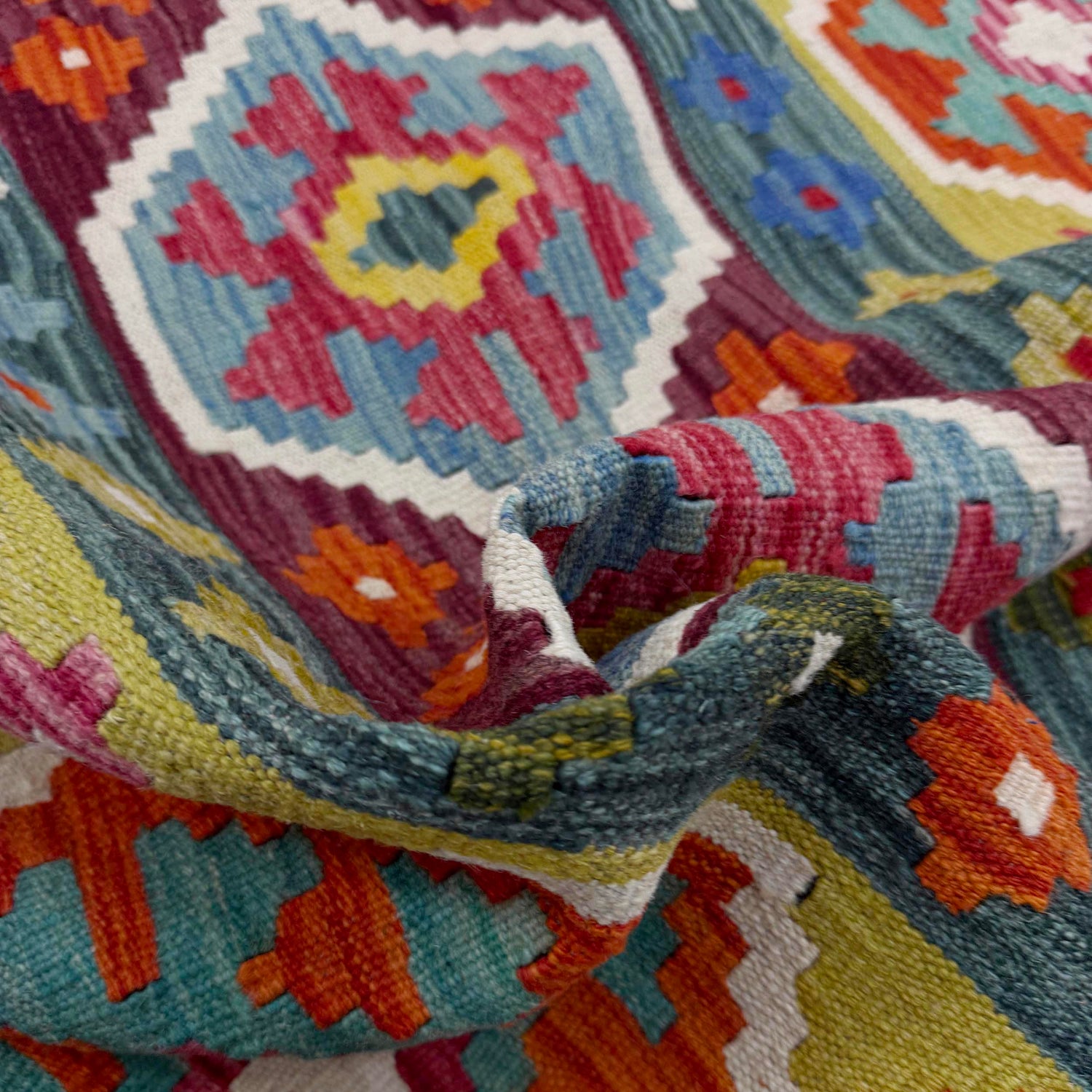 Handmade Vegetable Kilim 5' 2" x 6' 7" (ft) - No. R39036