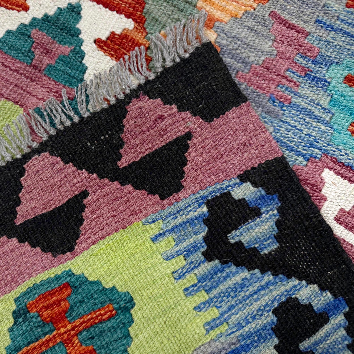 Handmade Vegetable Kelim 3' 1" x 5' 2" (ft) - No. R39038