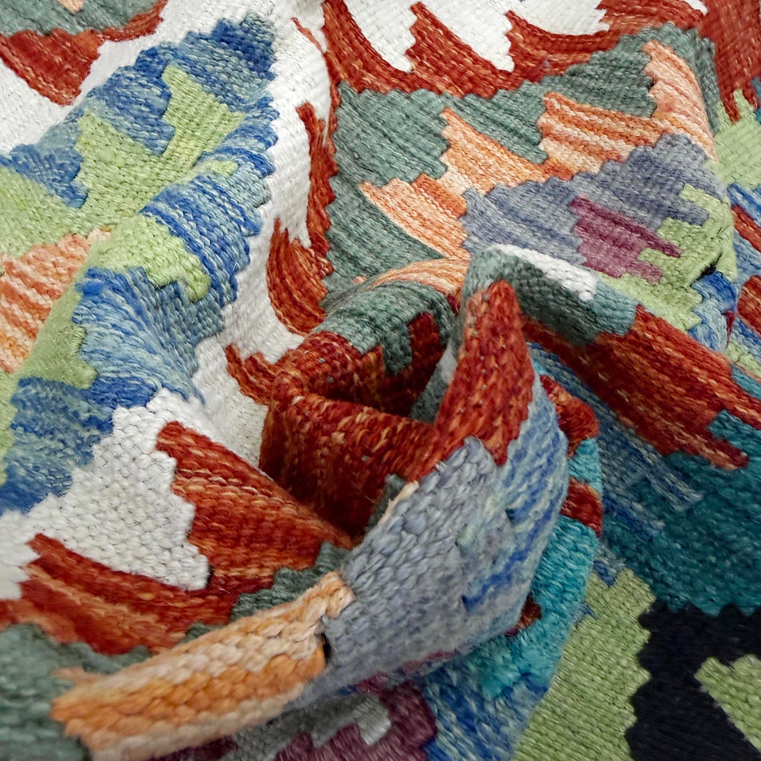Handmade Vegetable Kelim 3' 1" x 5' 2" (ft) - No. R39038