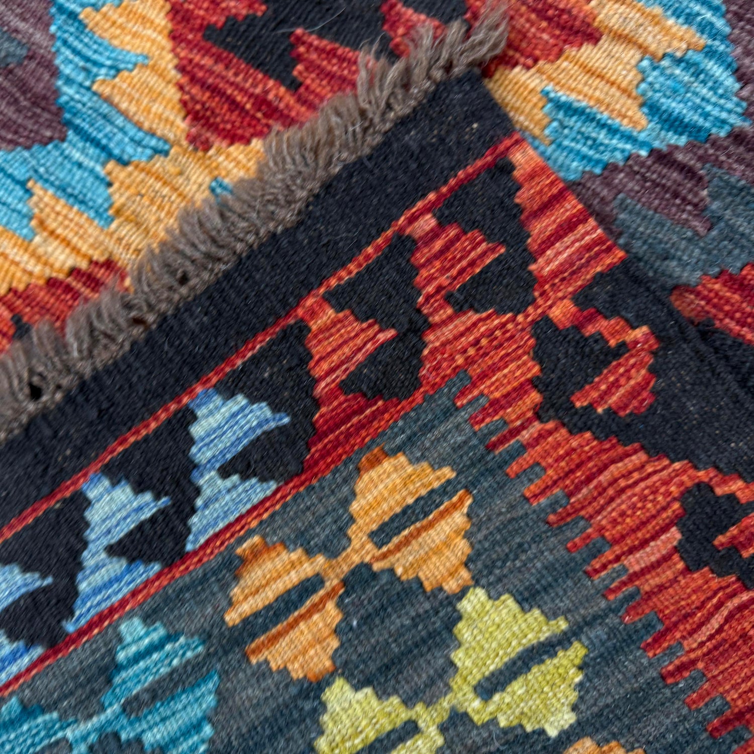 Handmade Vegetable Kelim 3' 3" x 4' 10" (ft) - No. R39039