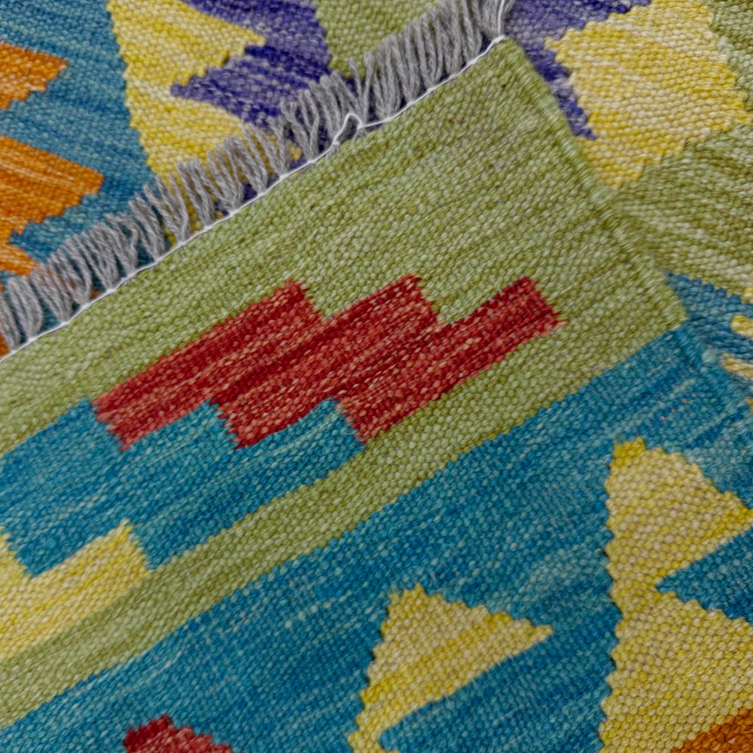 Handmade Vegetable Kilim 5' 2" x 6' 9" (ft) - No. R39046