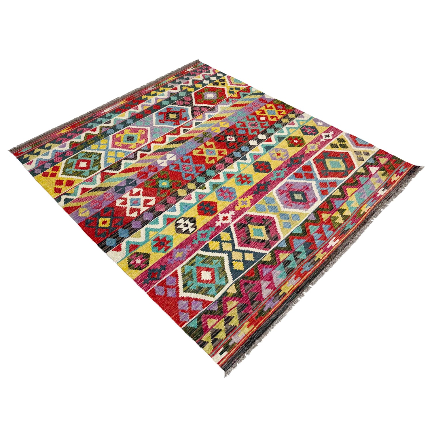 Handmade Vegetable Kelim 4' 9" x 6' 8" (ft) - No. R39047