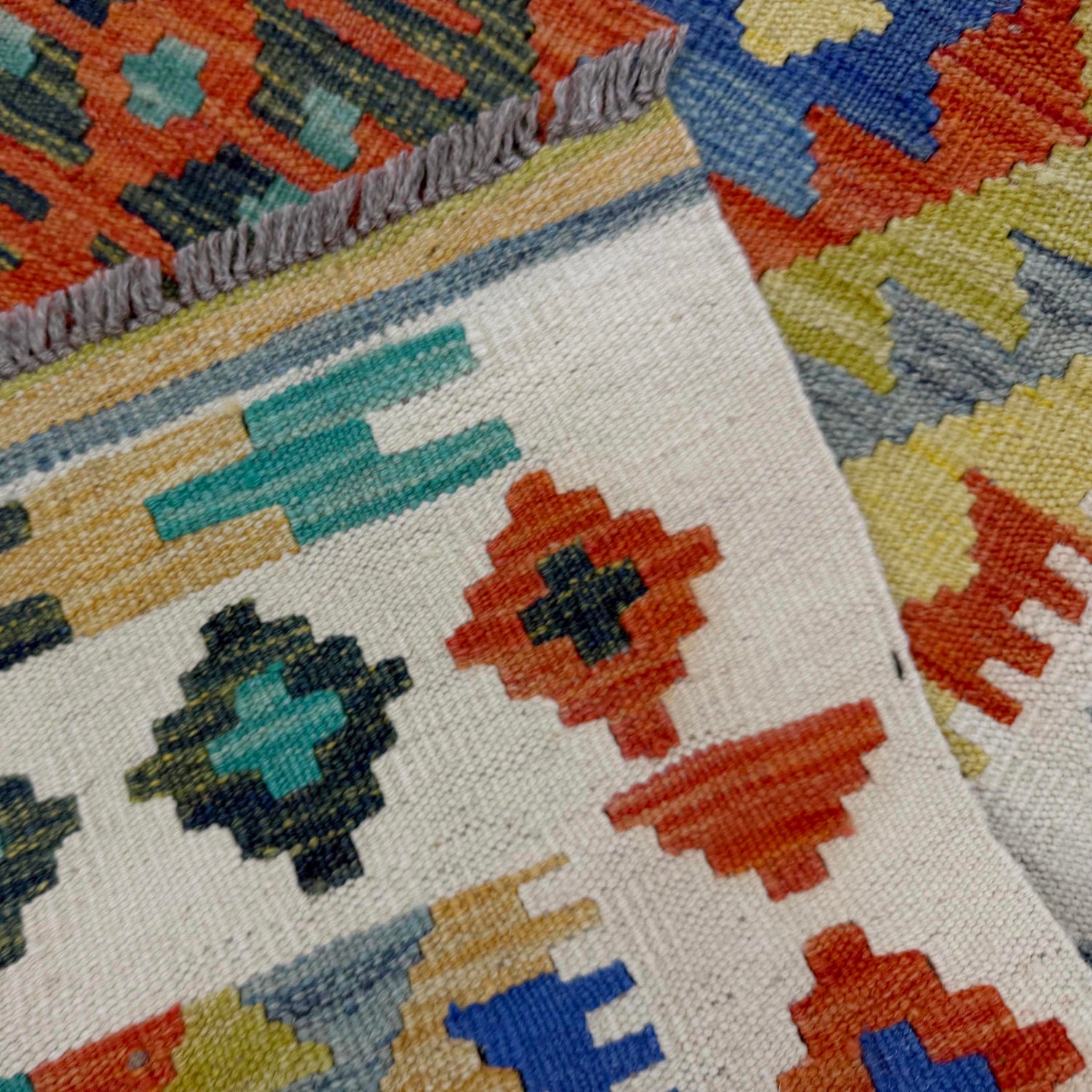 Handmade Vegetable Kilim 4' 11" x 6' 7" (ft) - No. R39050