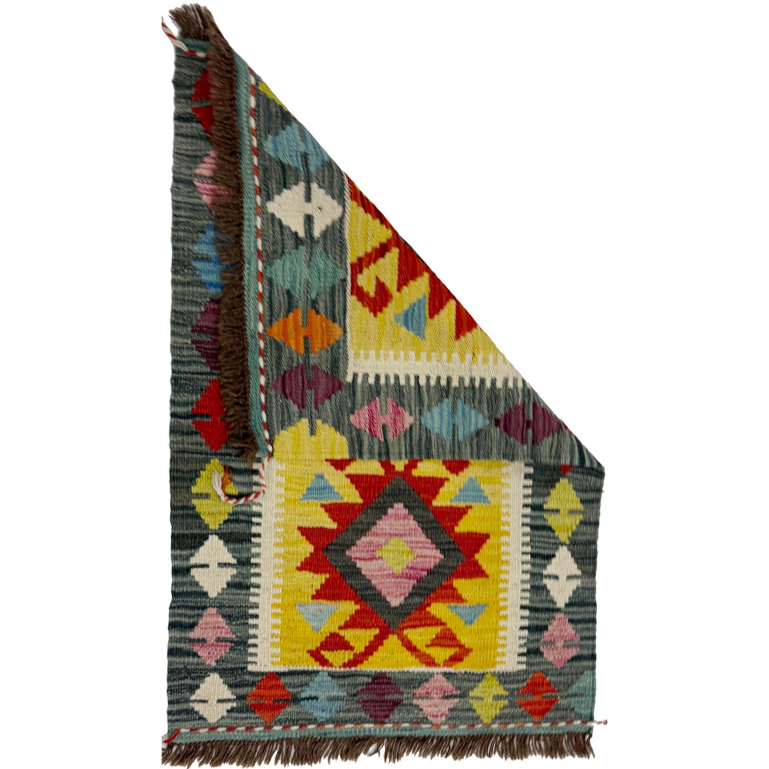 Handmade Vegetable Kelim 2' 1" x 3' 2" (ft) - No. R39056