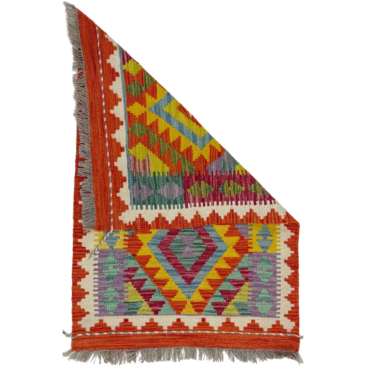 Handmade Vegetable Kilim 2' 1" x 3' 1" (ft) - No. R39058